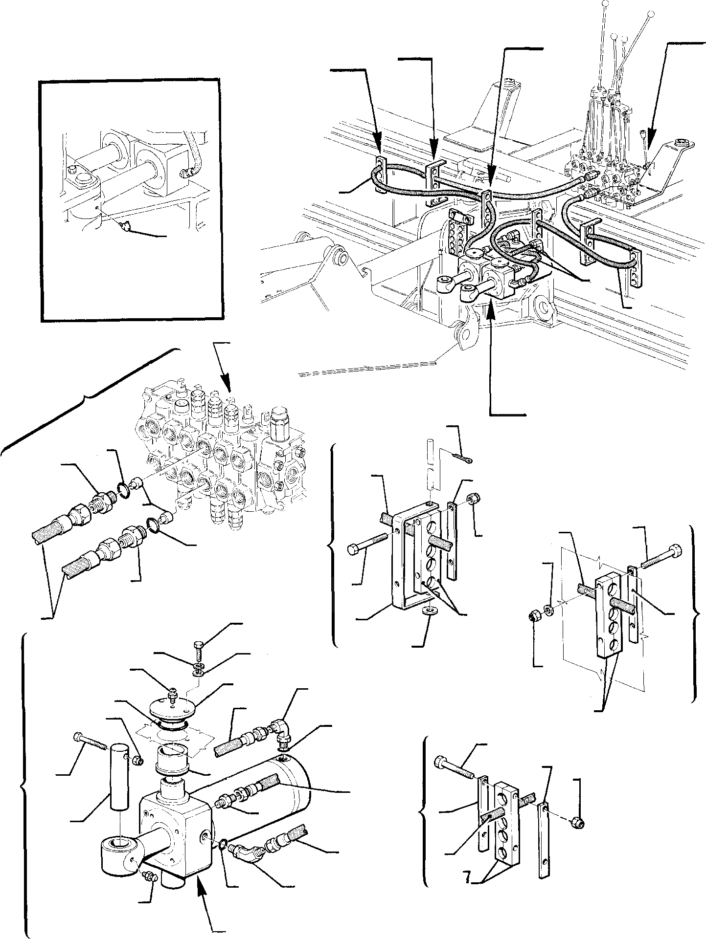 Схема запчастей Komatsu WB91R-1 WB93R-1 - ГИДРОЛИНИЯ (ЦИЛИНДР ПОВОРОТА СТРЕЛЫ ЛИНИЯ) РАБОЧЕЕ ОБОРУДОВАНИЕ