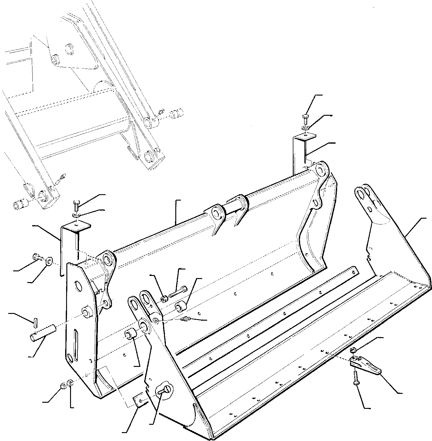 Схема запчастей Komatsu WB91R-1 WB93R-1 - КОВШ - [4 В 1] МАРКИРОВКА