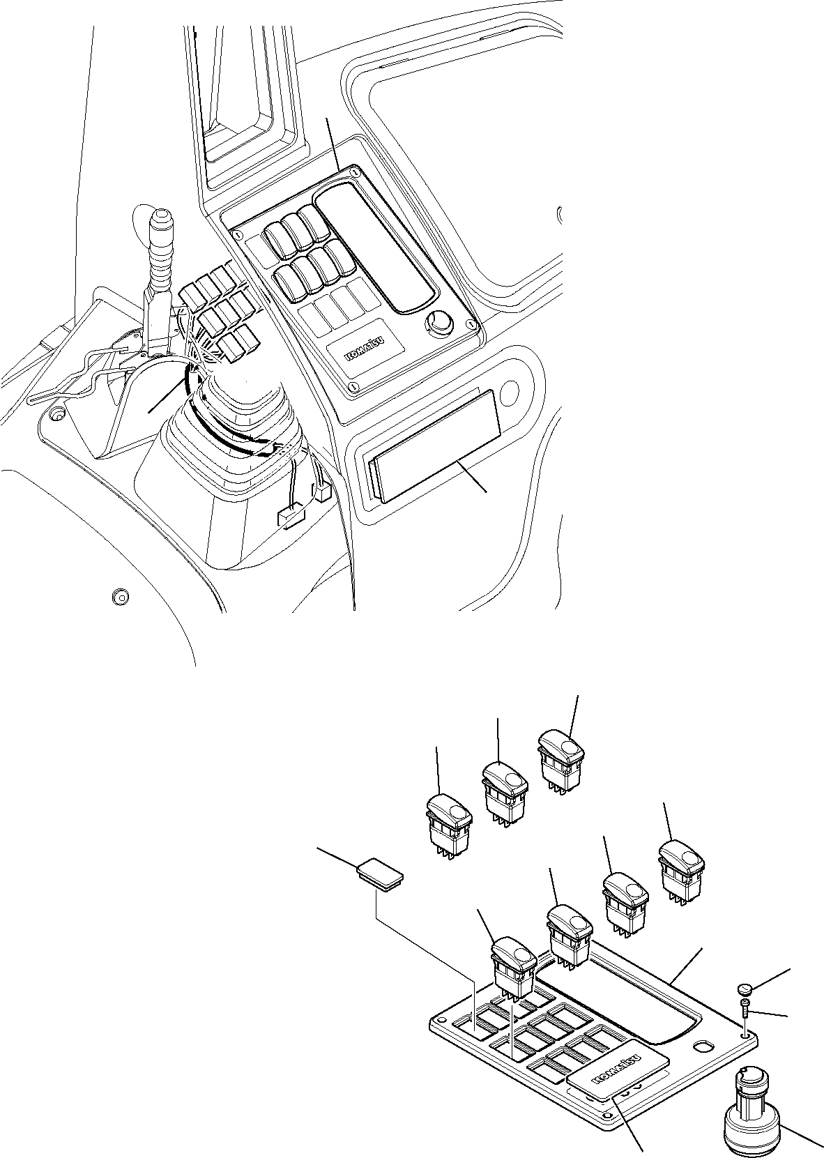 Схема запчастей Komatsu WB91R-5 - ЭЛЕКТРИКА (КАБИНА) (/) КОМПОНЕНТЫ ДВИГАТЕЛЯ И ЭЛЕКТРИКА