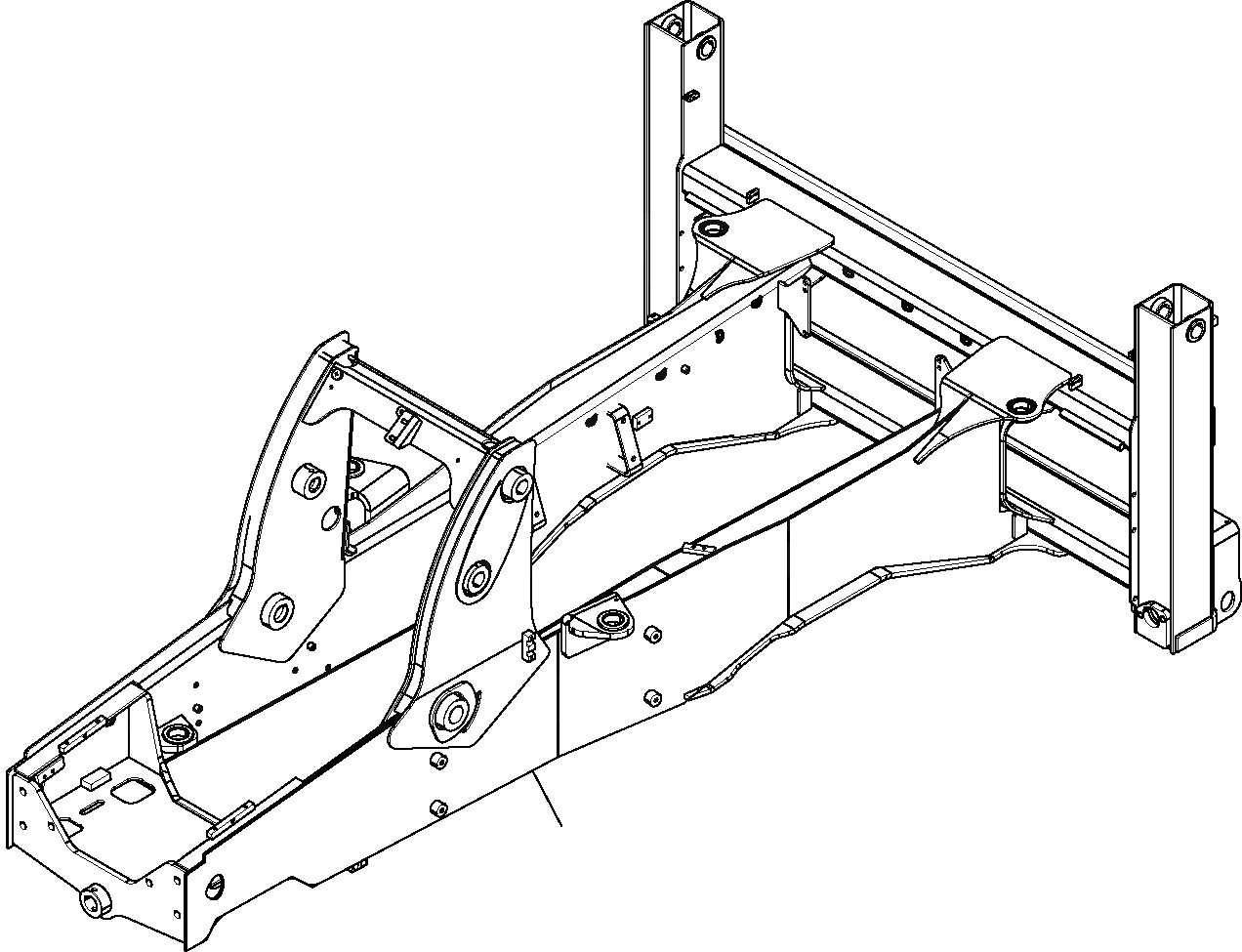 Схема запчастей Komatsu WB91R-5 - РАМА РАМА