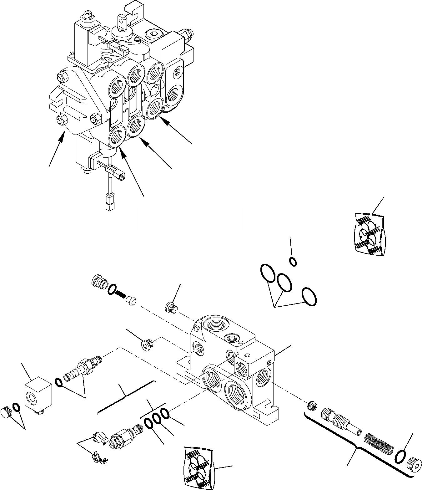 Схема запчастей Komatsu WB91R-5 - УПРАВЛ-Е ПОГРУЗ. КОВШОМ КЛАПАН (3-Х СЕКЦИОНН.S) (/) ГИДРАВЛИКА РАБОЧЕЕ ОБОРУДОВАНИЕ