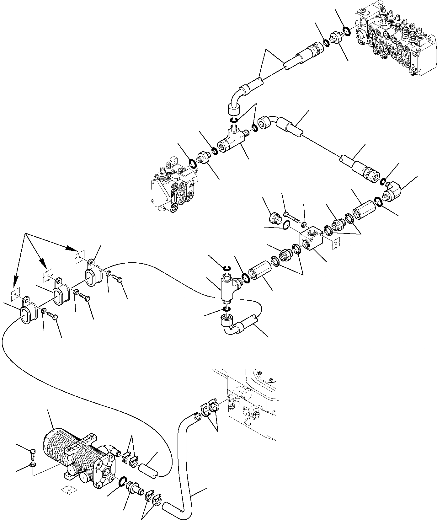 Схема запчастей Komatsu WB91R-5 - ГИДРОЛИНИЯ (ВОЗВРАТ. ЛИНИЯ) (/) ГИДРАВЛИКА РАБОЧЕЕ ОБОРУДОВАНИЕ
