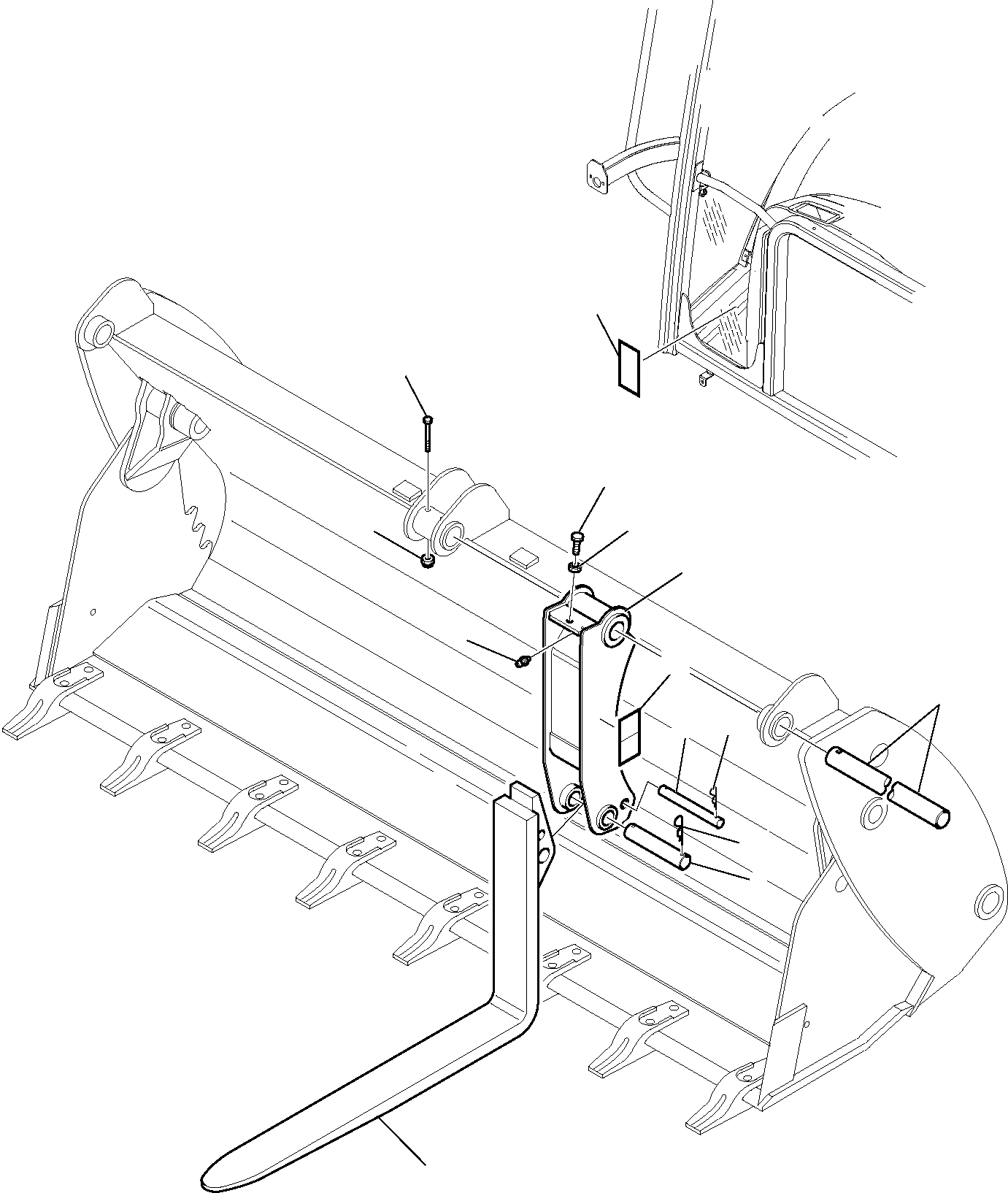 Схема запчастей Komatsu WB91R-5 - ВИЛЫ (ДЛЯ КОВША [4 В 1]) РАБОЧЕЕ ОБОРУДОВАНИЕ