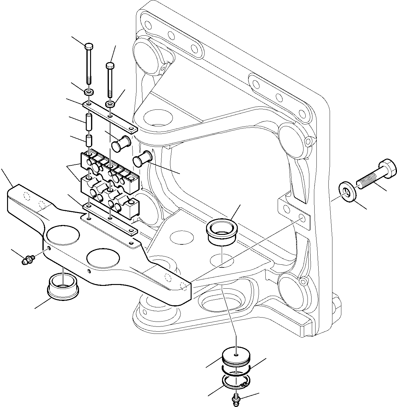 Схема запчастей Komatsu WB91R-5 - ЗАДН. РАМА (/) РАБОЧЕЕ ОБОРУДОВАНИЕ