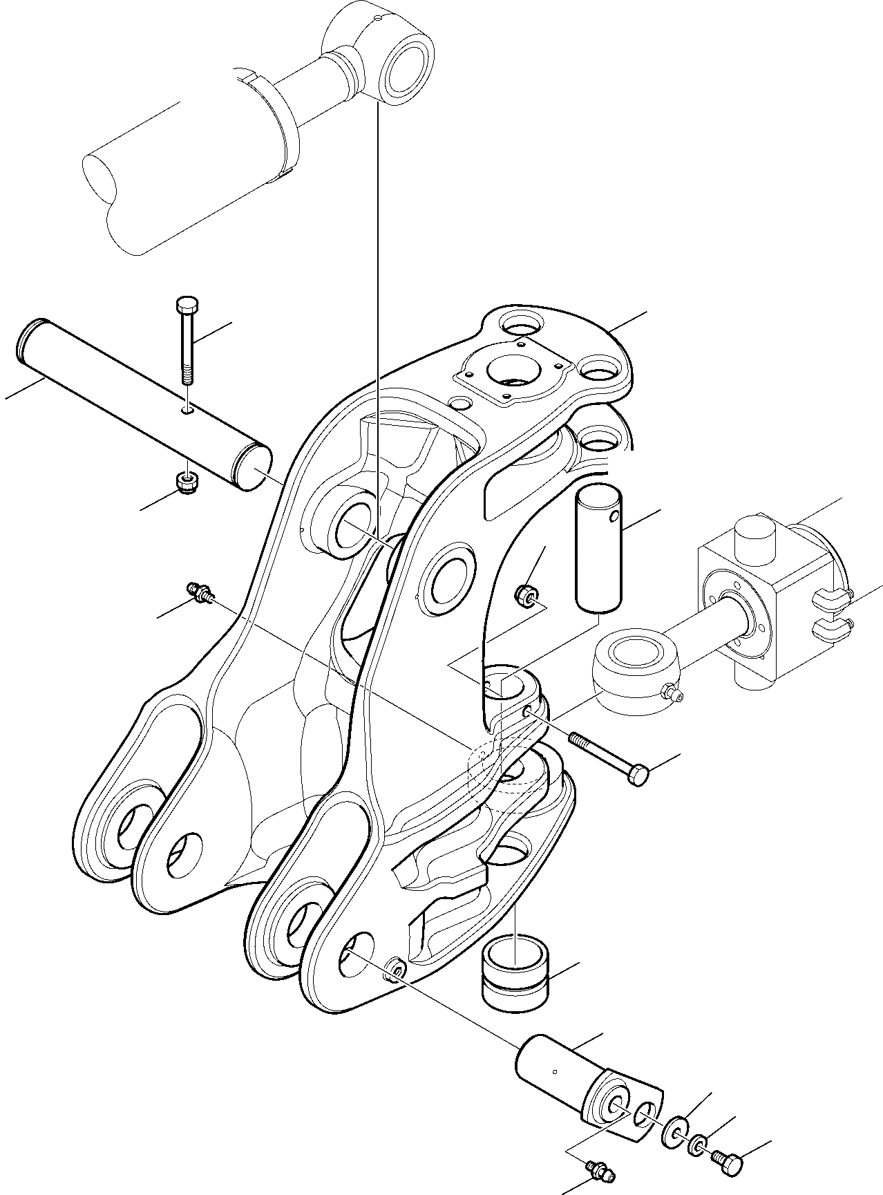 Схема запчастей Komatsu WB91R-5 - ПОВОРОТН. БЛОК РАБОЧЕЕ ОБОРУДОВАНИЕ