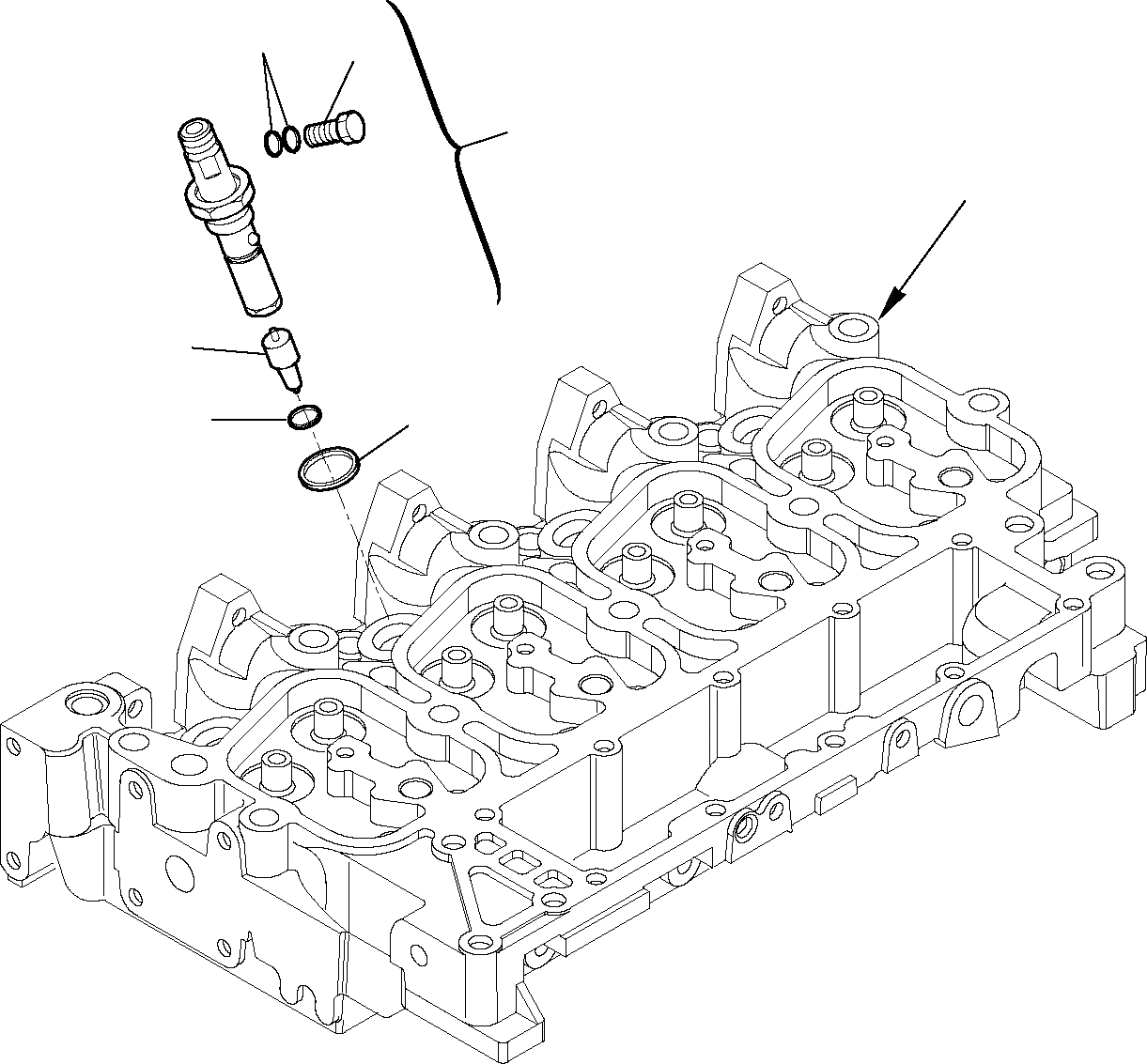 Схема запчастей Komatsu WB91R-5E0 - ТОПЛИВН. ФОРСУНКА ДВИГАТЕЛЬ