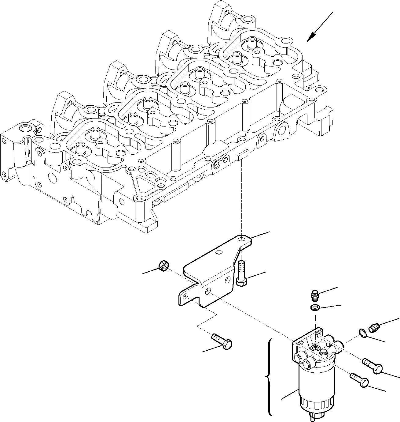 Схема запчастей Komatsu WB91R-5E0 - ТОПЛИВН. ФИЛЬТР. ДВИГАТЕЛЬ