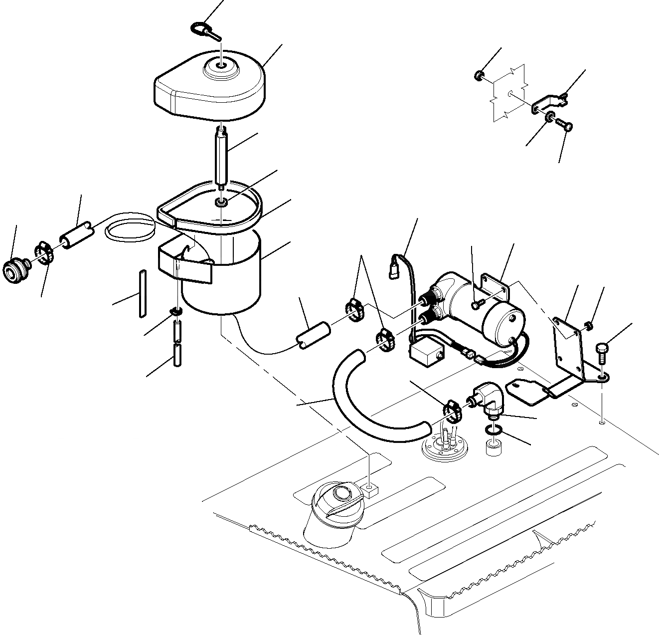 Схема запчастей Komatsu WB91R-5E0 - НАСОС ДЛЯ АВТОМАТИЧ. ТОПЛ. ЗАПРАВКИ КОМПОНЕНТЫ ДВИГАТЕЛЯ И ЭЛЕКТРИКА