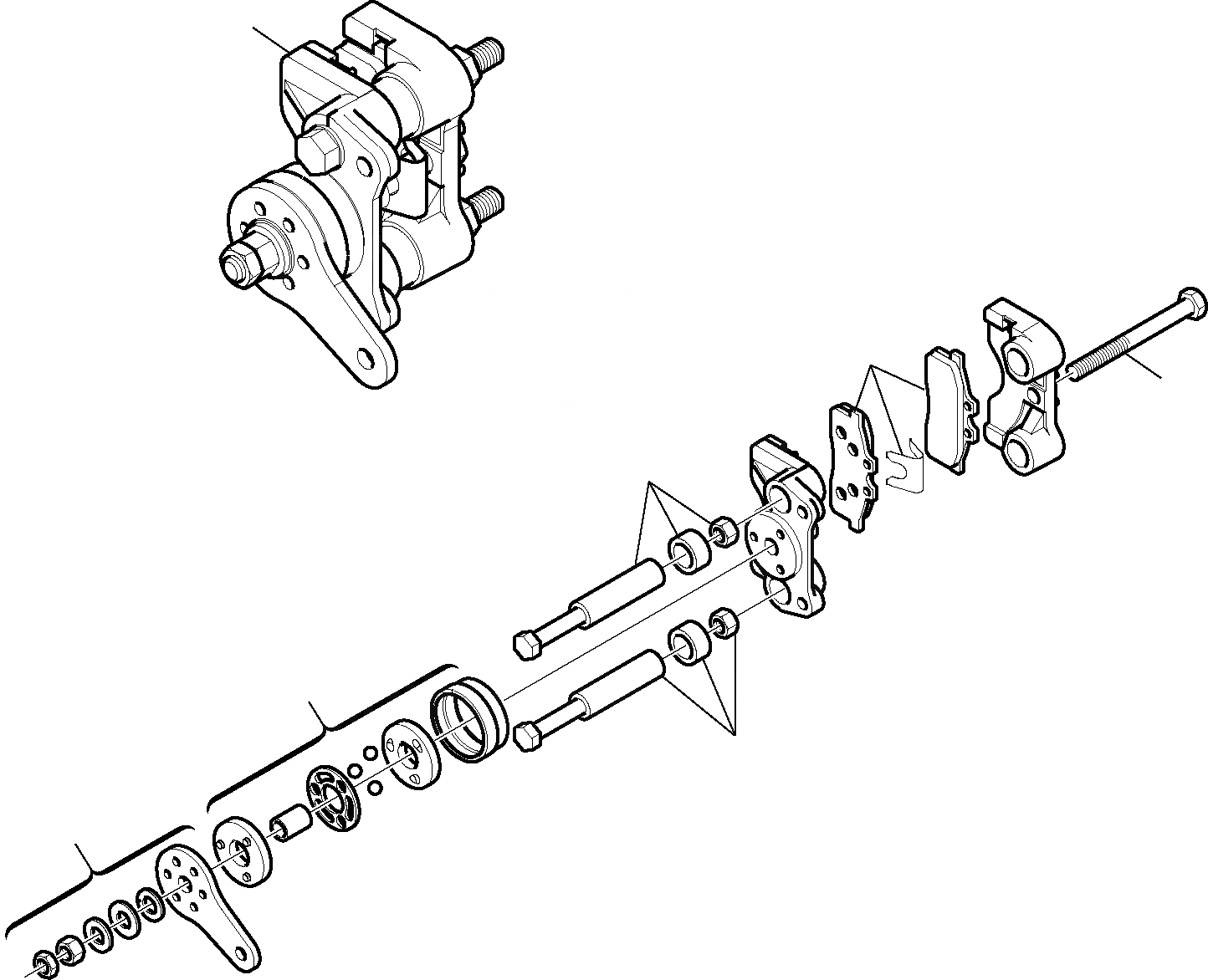 Схема запчастей Komatsu WB91R-5E0 - ЗАДН. МОСТ (8/8) РАМА
