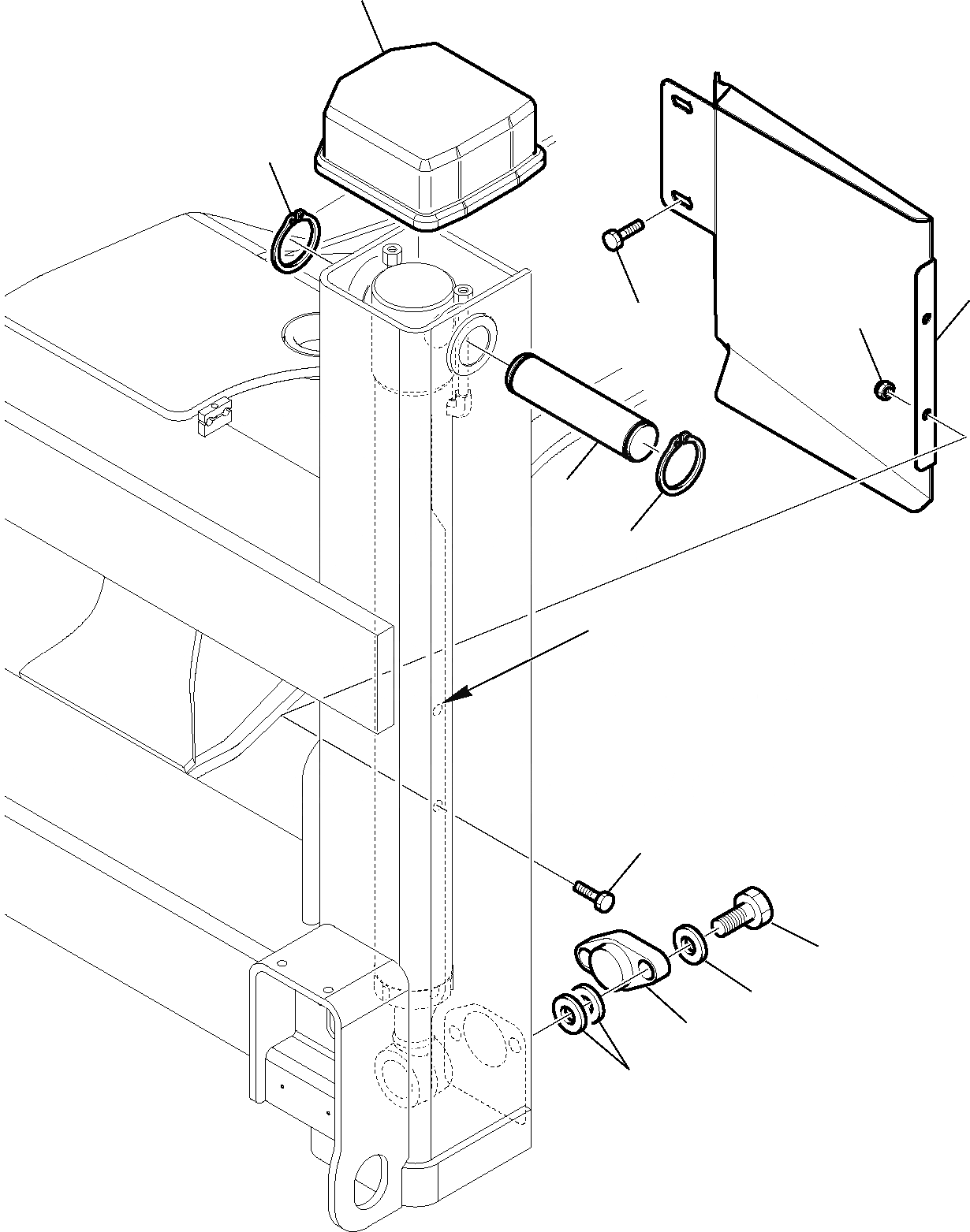 Схема запчастей Komatsu WB91R-5E0 - ОПОРА (/) РАБОЧЕЕ ОБОРУДОВАНИЕ