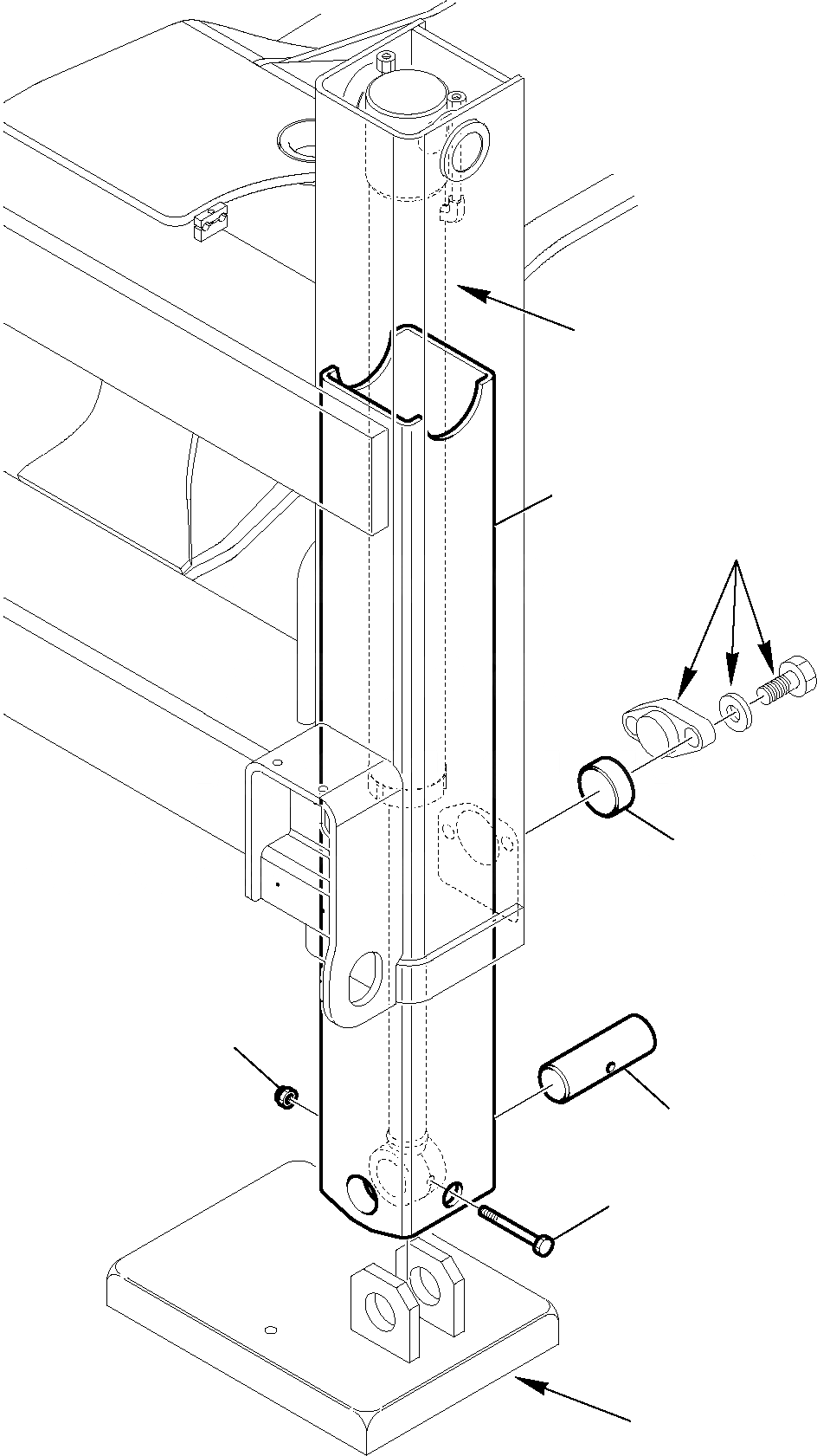 Схема запчастей Komatsu WB91R-5E0 - ОПОРА (/) РАБОЧЕЕ ОБОРУДОВАНИЕ