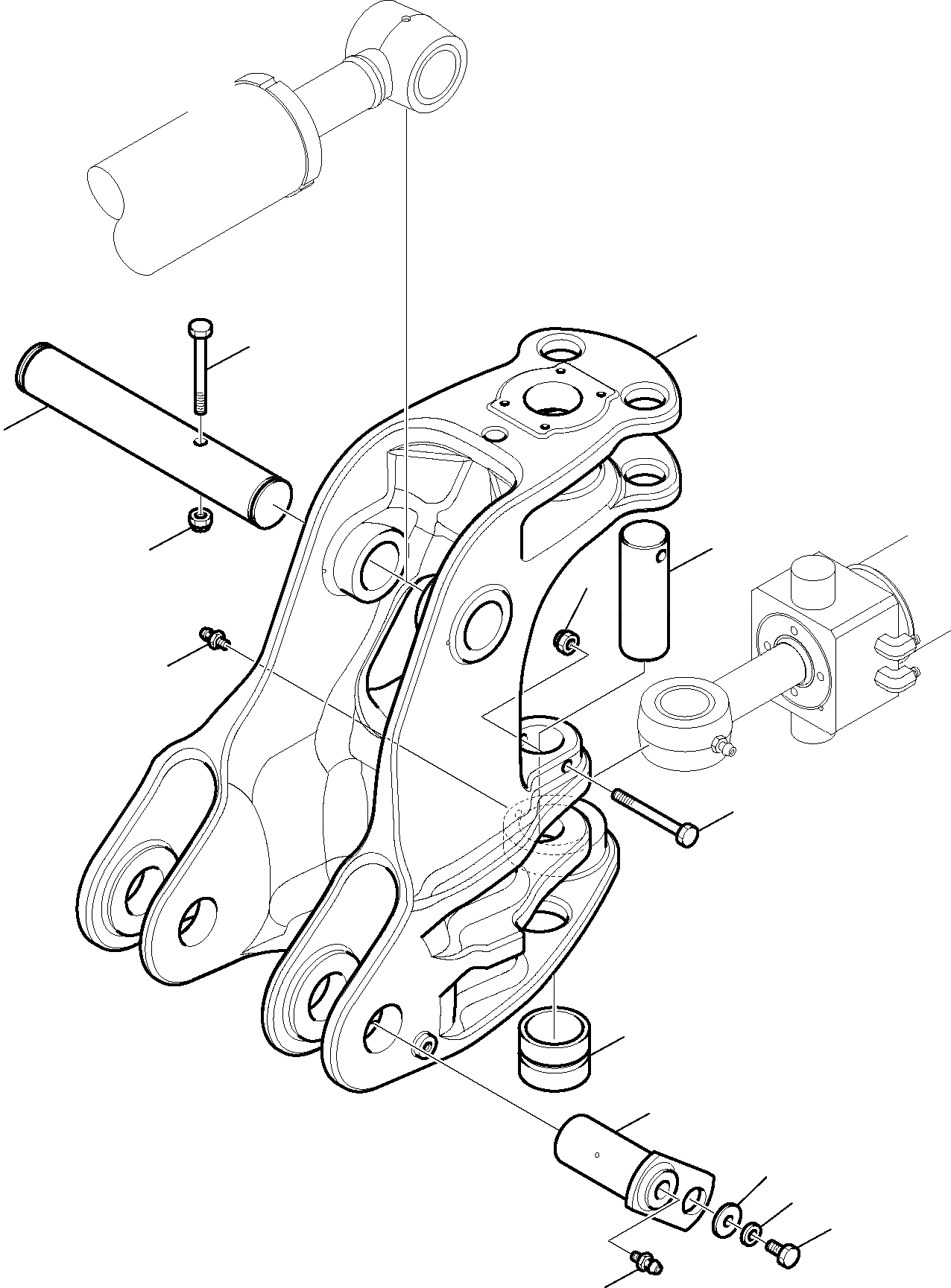 Схема запчастей Komatsu WB91R-5E0 - ПОВОРОТН. БЛОК РАБОЧЕЕ ОБОРУДОВАНИЕ