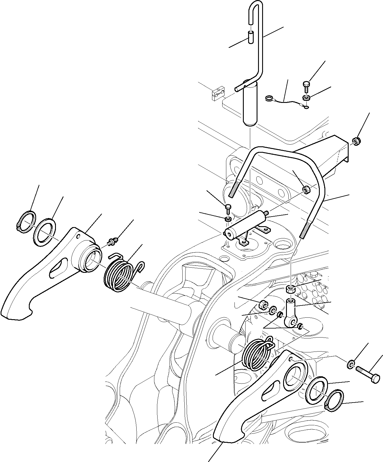 Схема запчастей Komatsu WB91R-5E0 - БЛОКИР. СТРЕЛЫ РАБОЧЕЕ ОБОРУДОВАНИЕ