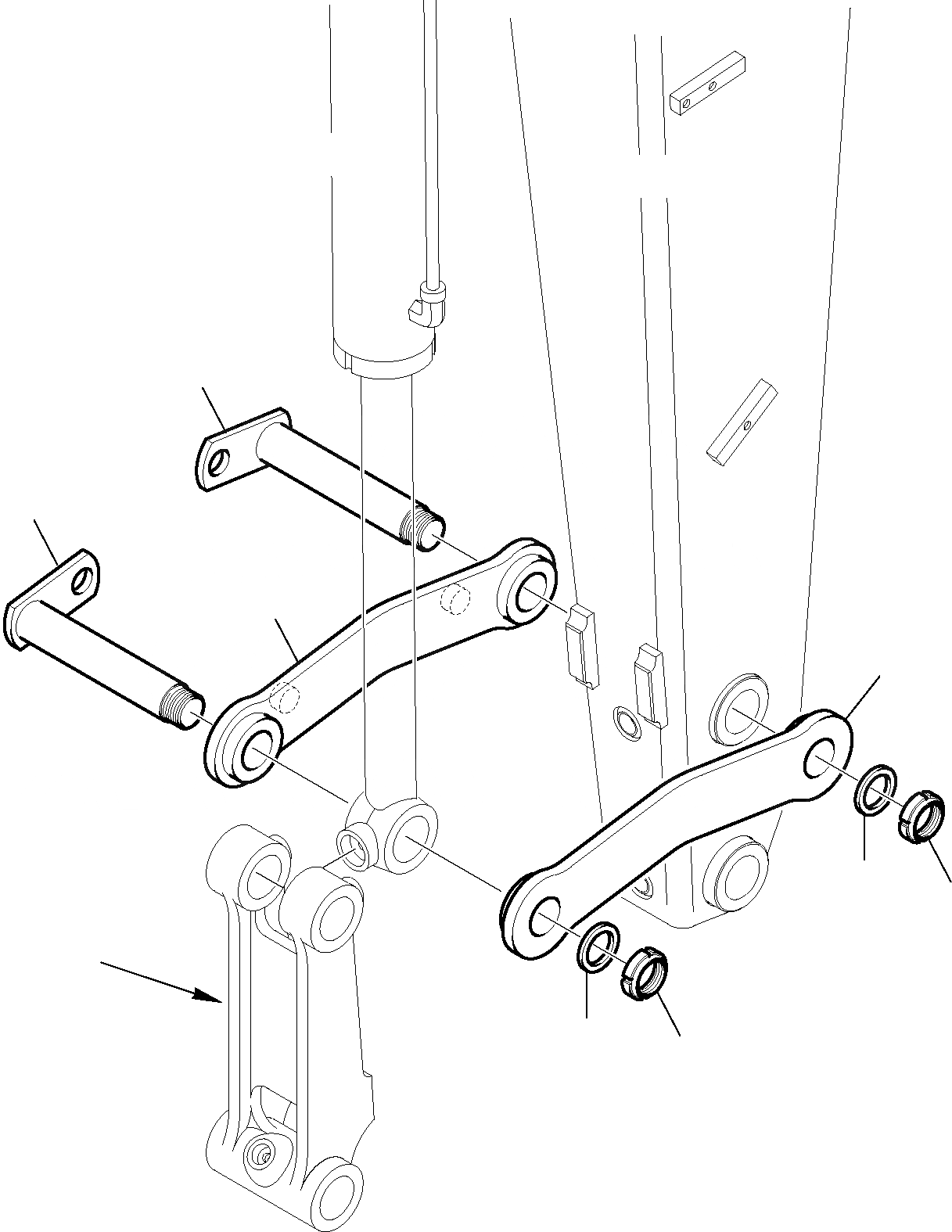 Схема запчастей Komatsu WB91R-5E0 - СОЕДИНИТЕЛЬН. ЗВЕНО РАБОЧЕЕ ОБОРУДОВАНИЕ