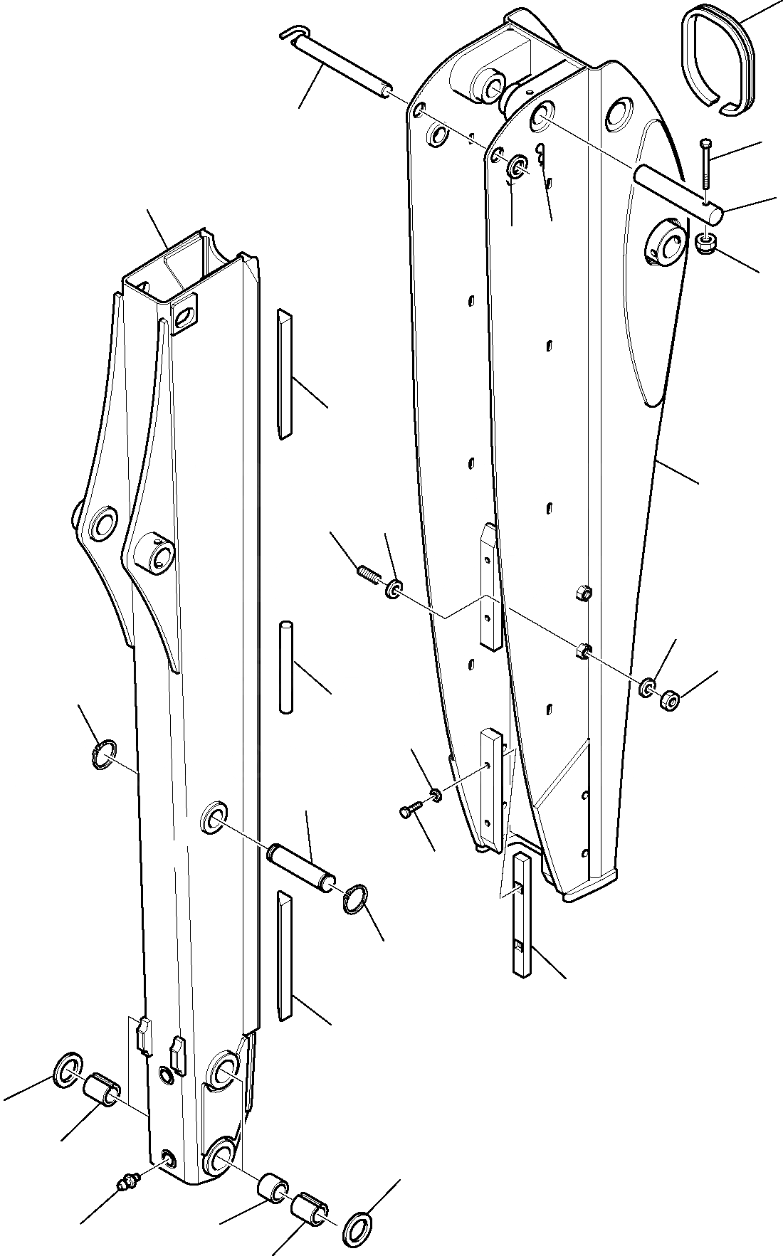 Схема запчастей Komatsu WB91R-5E0 - ТЕЛЕСКОПИЧЕСК. РУКОЯТЬ (/) РАБОЧЕЕ ОБОРУДОВАНИЕ