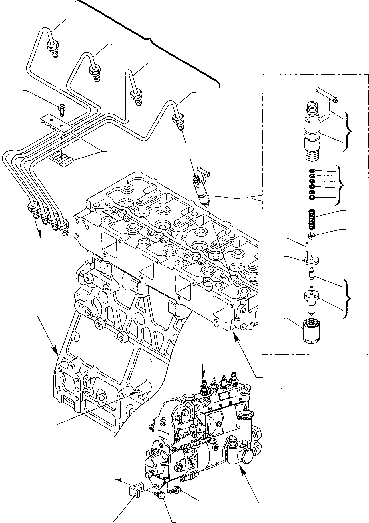 Схема запчастей Komatsu WB91R-2 - ТОПЛИВН. ИНЖЕКТОРНЫЙ КЛАПАН ДВИГАТЕЛЬ