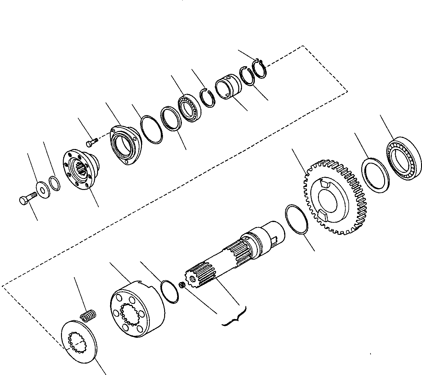 Схема запчастей Komatsu WB91R-2 - ТРАНСМИССИЯ (8/) РАМА