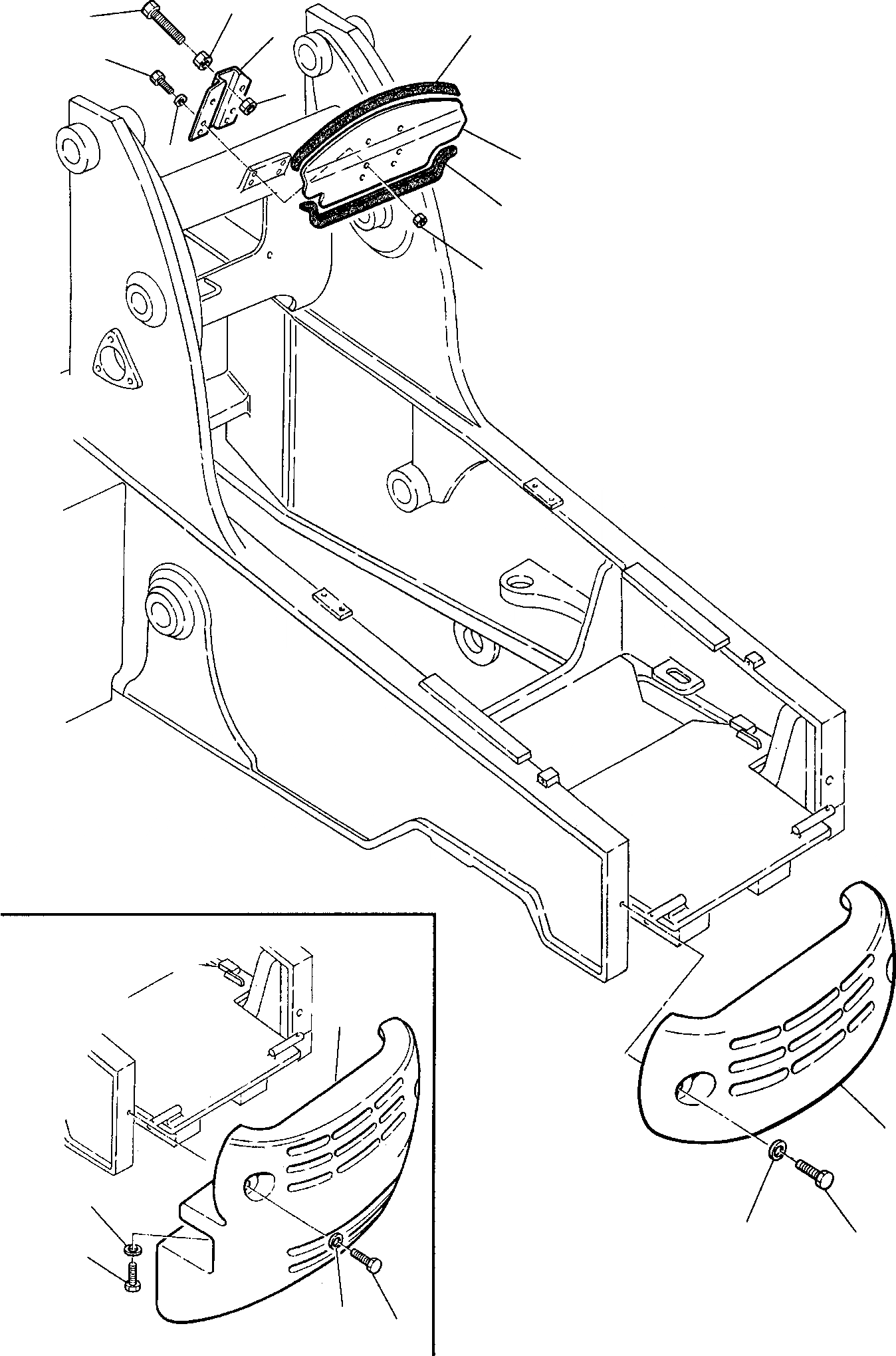 Схема запчастей Komatsu WB91R-2 - КРЫШКИ (/) ЧАСТИ КОРПУСА И КАБИНА