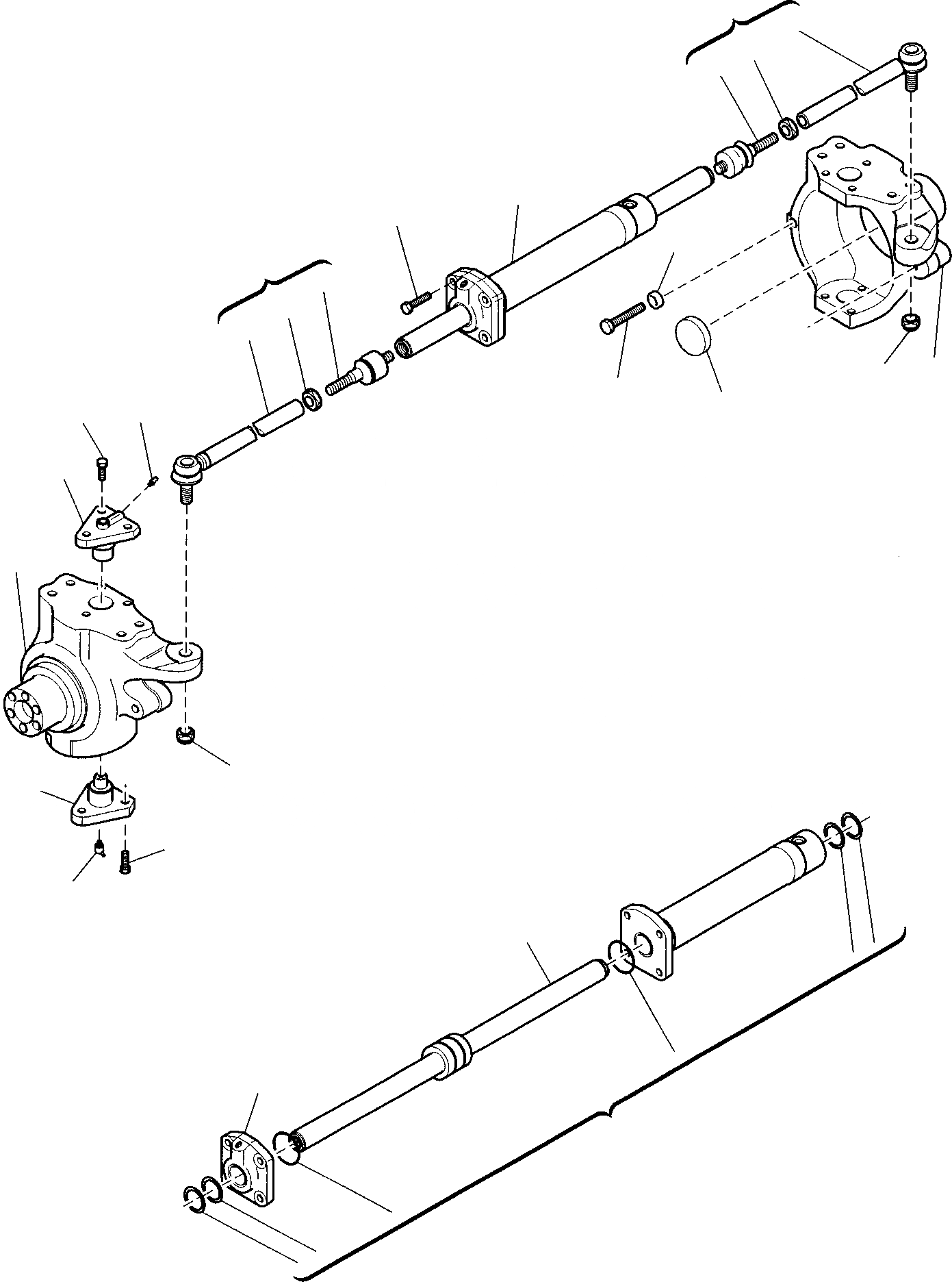 Схема запчастей Komatsu WB91R-2 - ПЕРЕДНИЙ МОСТ (WD) (/) РАМА