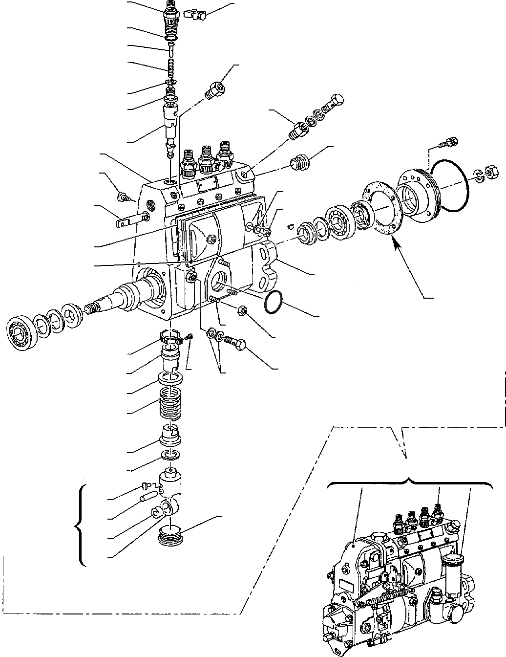 Схема запчастей Komatsu WB91R-2 - ТОПЛ. НАСОС (/) ДВИГАТЕЛЬ