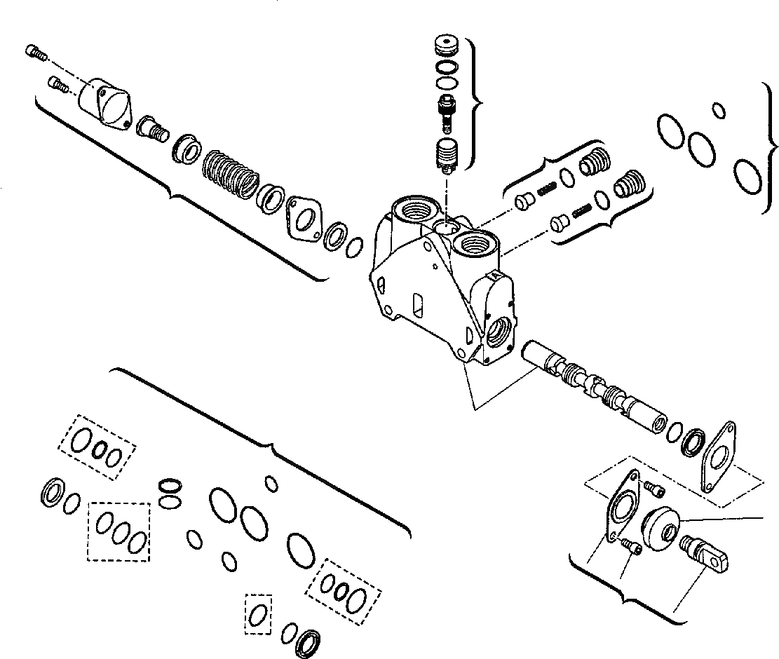 Схема запчастей Komatsu WB91R-2 - УПРАВЛ-Е ПОГРУЗ. КОВШОМ КЛАПАН (/) ГИДРАВЛИКА РАБОЧЕЕ ОБОРУДОВАНИЕ