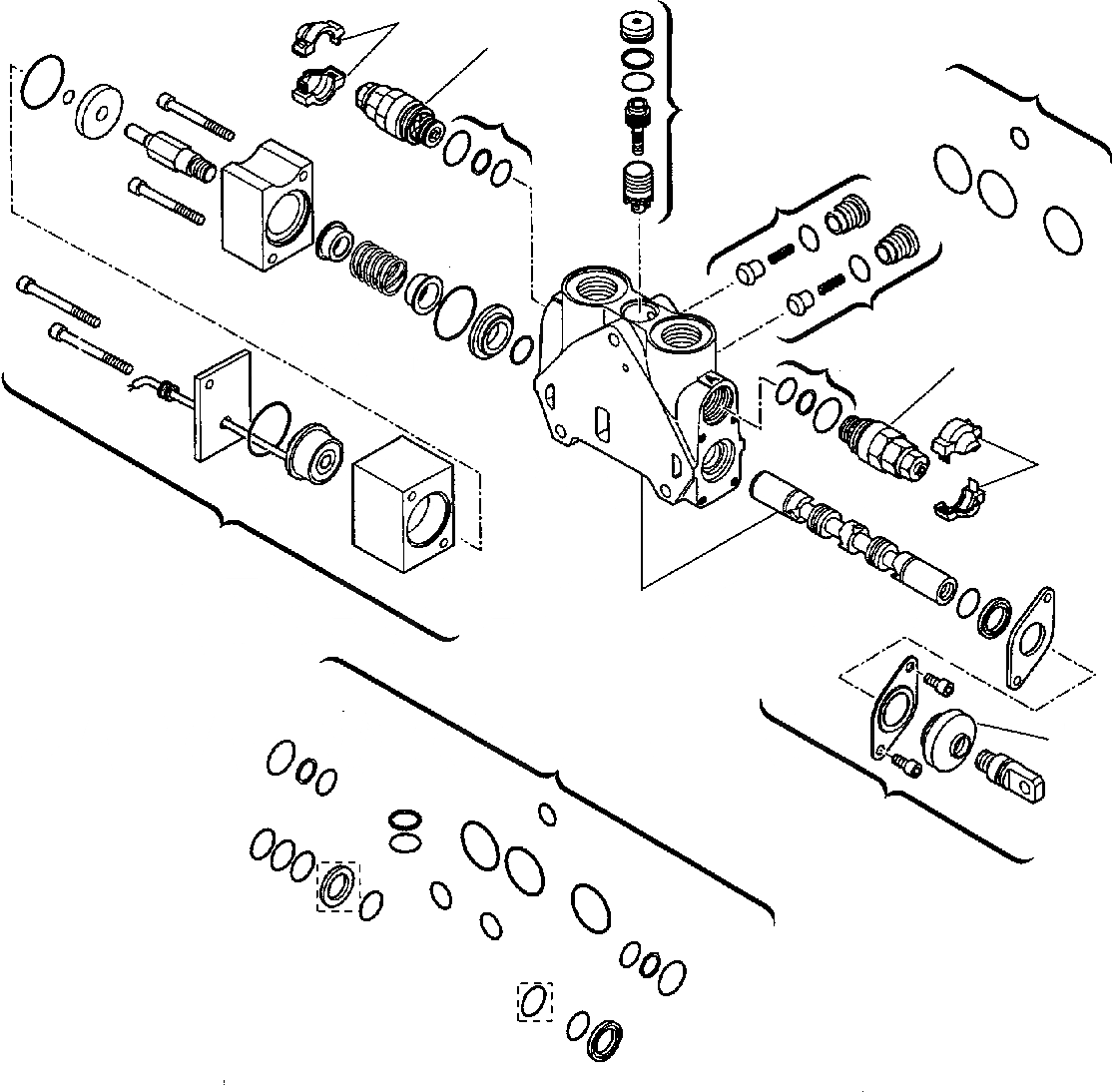 Схема запчастей Komatsu WB91R-2 - УПРАВЛ-Е ПОГРУЗ. КОВШОМ КЛАПАН (С ВОЗВРАТ В РАБОЧ. ПОЛОЖ-Е) (/) ГИДРАВЛИКА РАБОЧЕЕ ОБОРУДОВАНИЕ