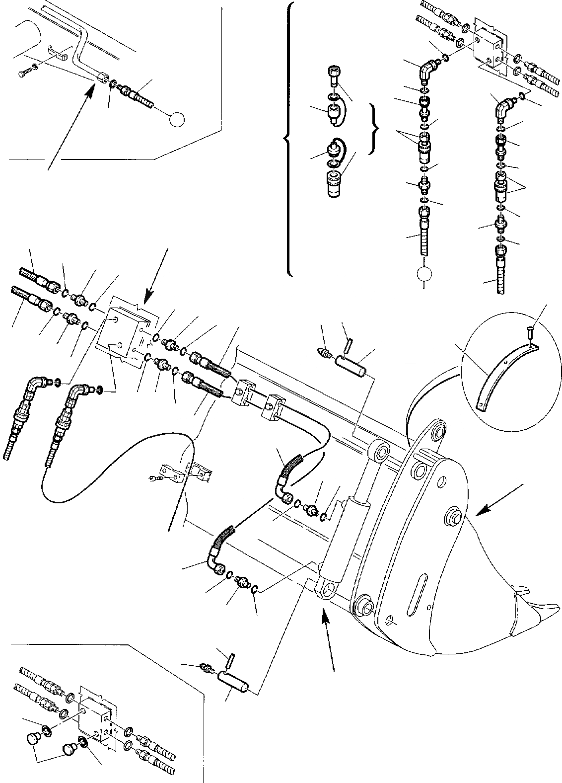 Схема запчастей Komatsu WB91R-2 - ГИДРОЛИНИЯ КОВША (МЕХАНИЧ. БЫСТРОСЪЕМН. МЕХ-М[4 В 1]) (ОПЦ.A ГИДРАВЛИКА РАБОЧЕЕ ОБОРУДОВАНИЕ