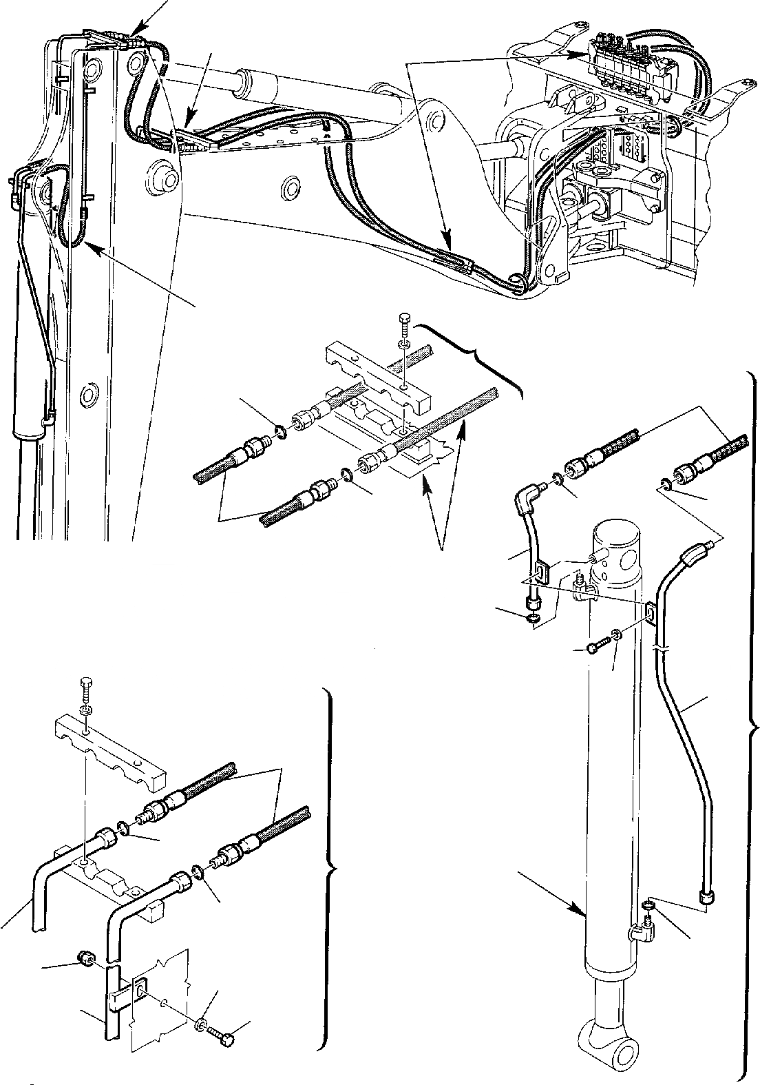 Схема запчастей Komatsu WB91R-2 - ГИДРОЛИНИЯ (ЦИЛИНДР КОВША) (ФИКСИР. РУКОЯТЬ) ГИДРАВЛИКА РАБОЧЕЕ ОБОРУДОВАНИЕ