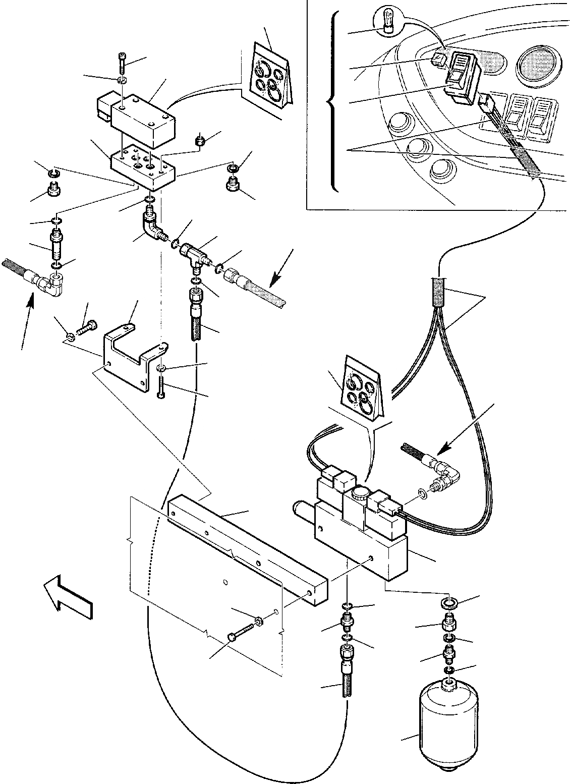 Схема запчастей Komatsu WB91R-2 - ГИДРОЛИНИЯ (РЕГУЛИР. ПЛАВНОСТИ ХОДА) (/) (ОПЦИОНН.) ГИДРАВЛИКА РАБОЧЕЕ ОБОРУДОВАНИЕ
