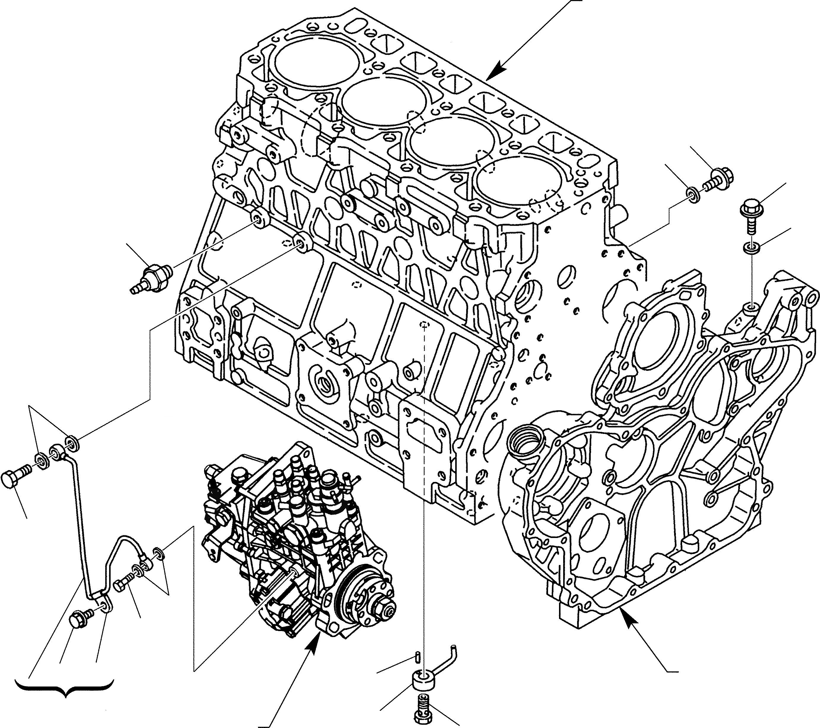Схема запчастей Komatsu WB91R-2 - СИСТЕМА СМАЗКИ МАСЛ. ЛИНИЯ ДВИГАТЕЛЬ
