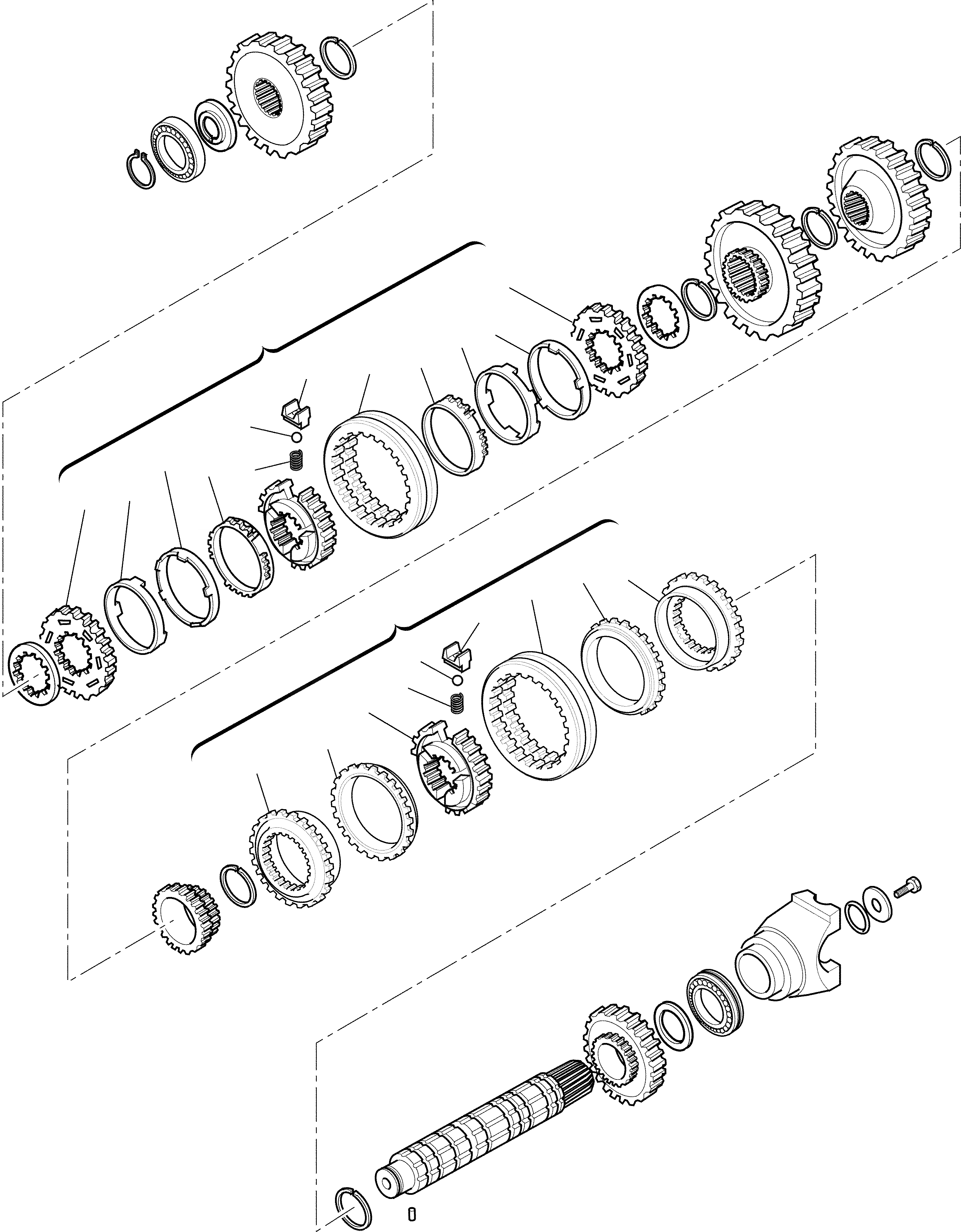 Схема запчастей Komatsu WB91R-2 - ТРАНСМИССИЯ (WD) (7/) РАМА
