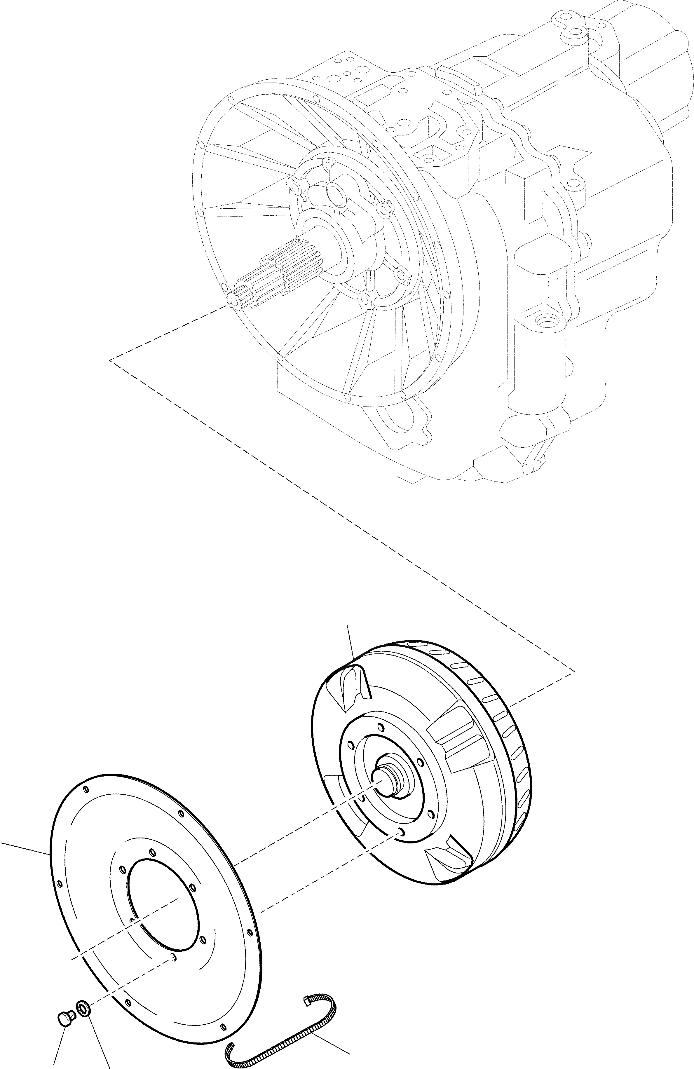 Схема запчастей Komatsu WB91R-2 - ТРАНСМИССИЯ (WD) (/) РАМА