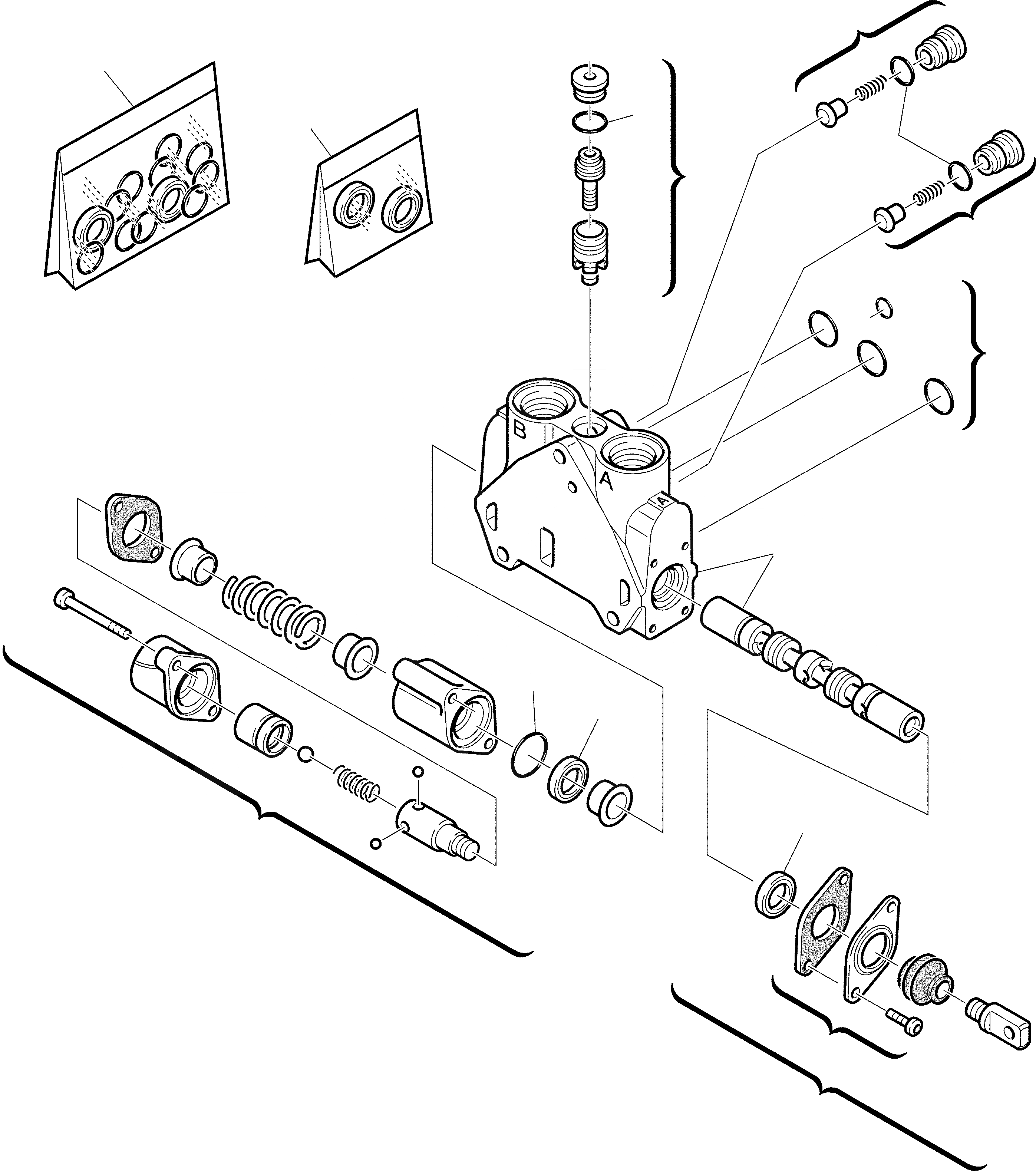 Схема запчастей Komatsu WB91R-2 - УПРАВЛ-Е ПОГРУЗ. КОВШОМ КЛАПАН (ДЛЯ КОВША [4 В 1]) (/) ГИДРАВЛИКА РАБОЧЕЕ ОБОРУДОВАНИЕ