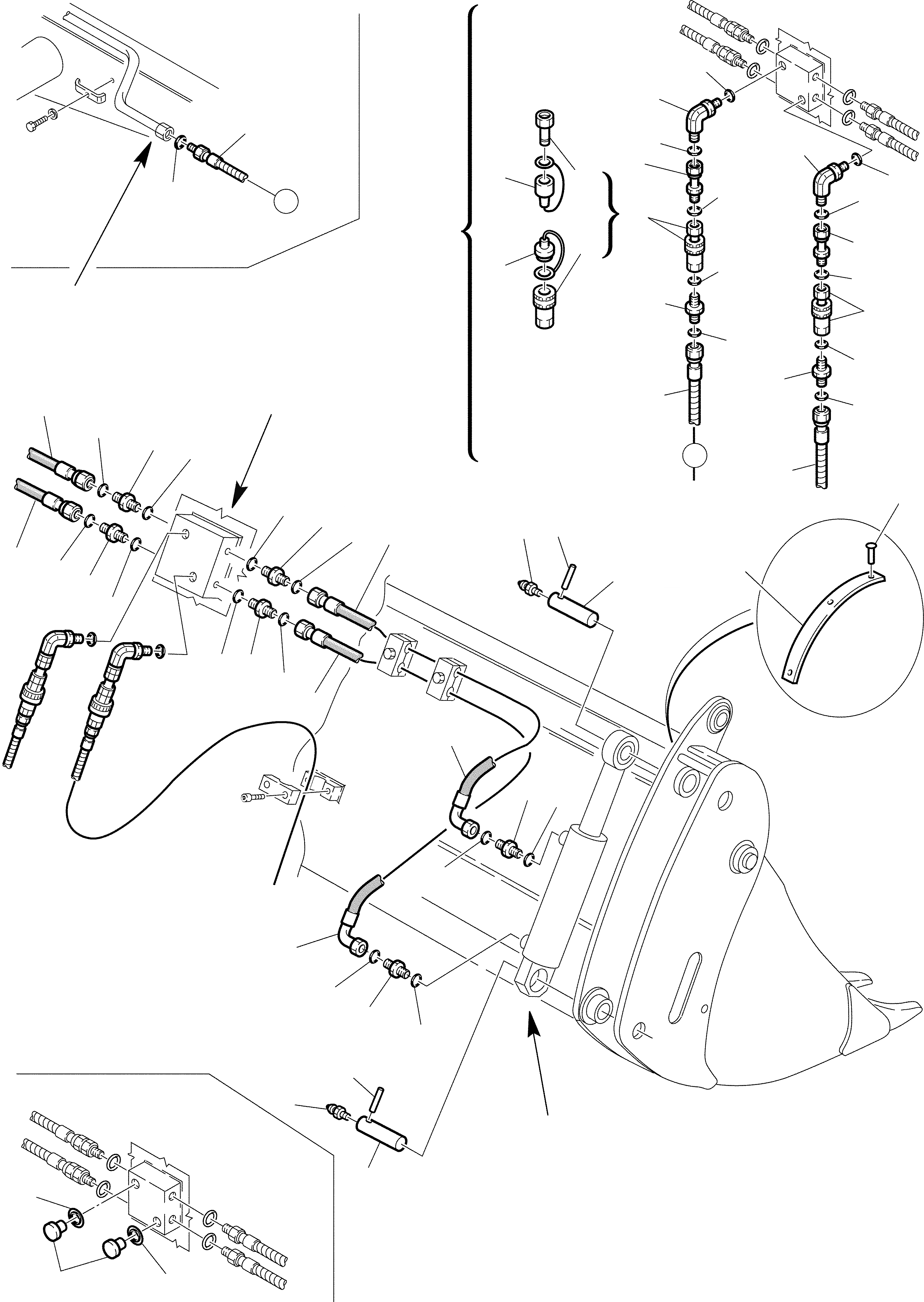 Схема запчастей Komatsu WB91R-2 - ГИДРОЛИНИЯ КОВША (МЕХАНИЧ. БЫСТРОСЪЕМН. МЕХ-М[4 В 1]) (ОПЦ.A ГИДРАВЛИКА РАБОЧЕЕ ОБОРУДОВАНИЕ