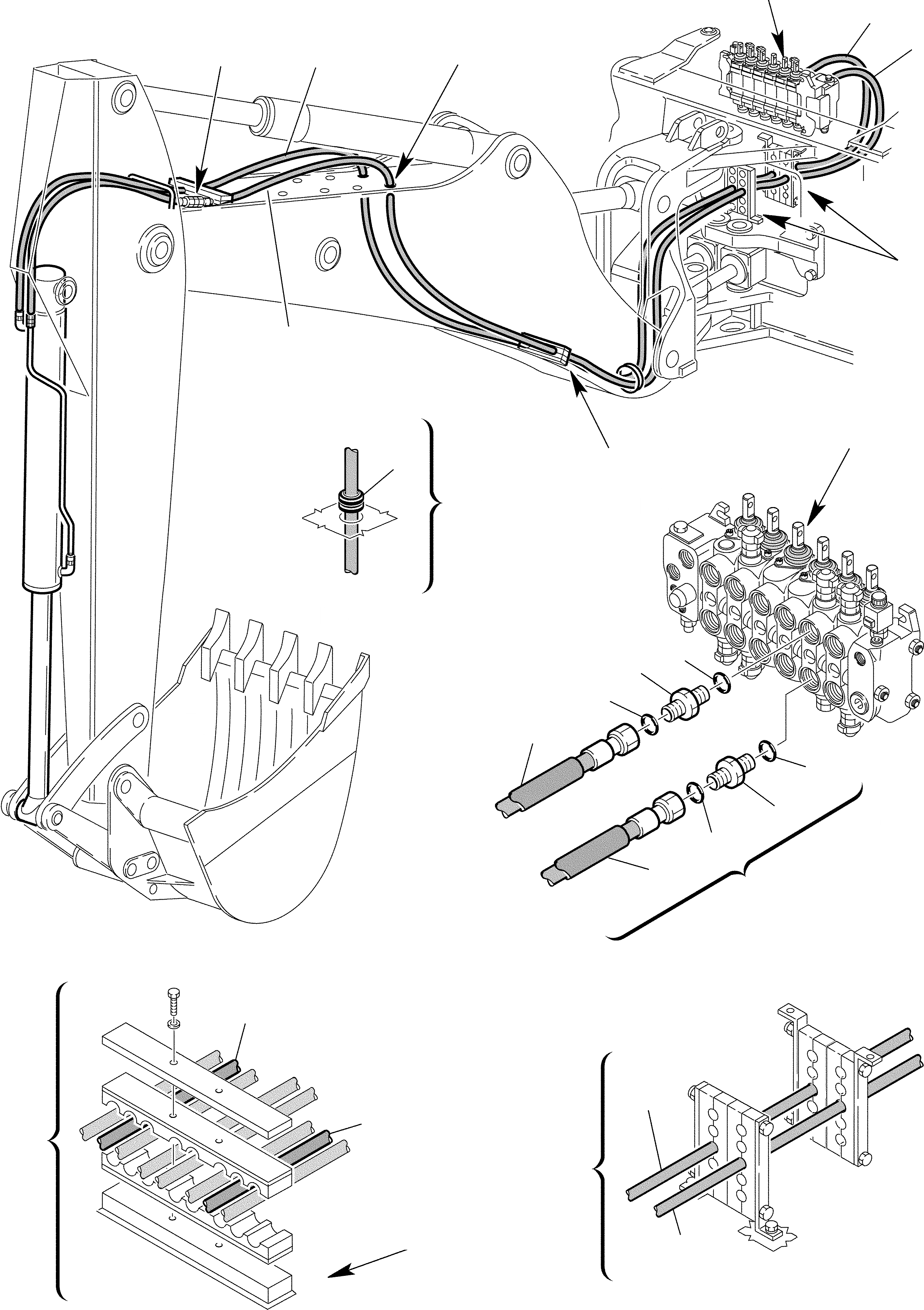 Схема запчастей Komatsu WB91R-2 - ГИДРОЛИНИЯ (ЦИЛИНДР КОВША) (/) ГИДРАВЛИКА РАБОЧЕЕ ОБОРУДОВАНИЕ