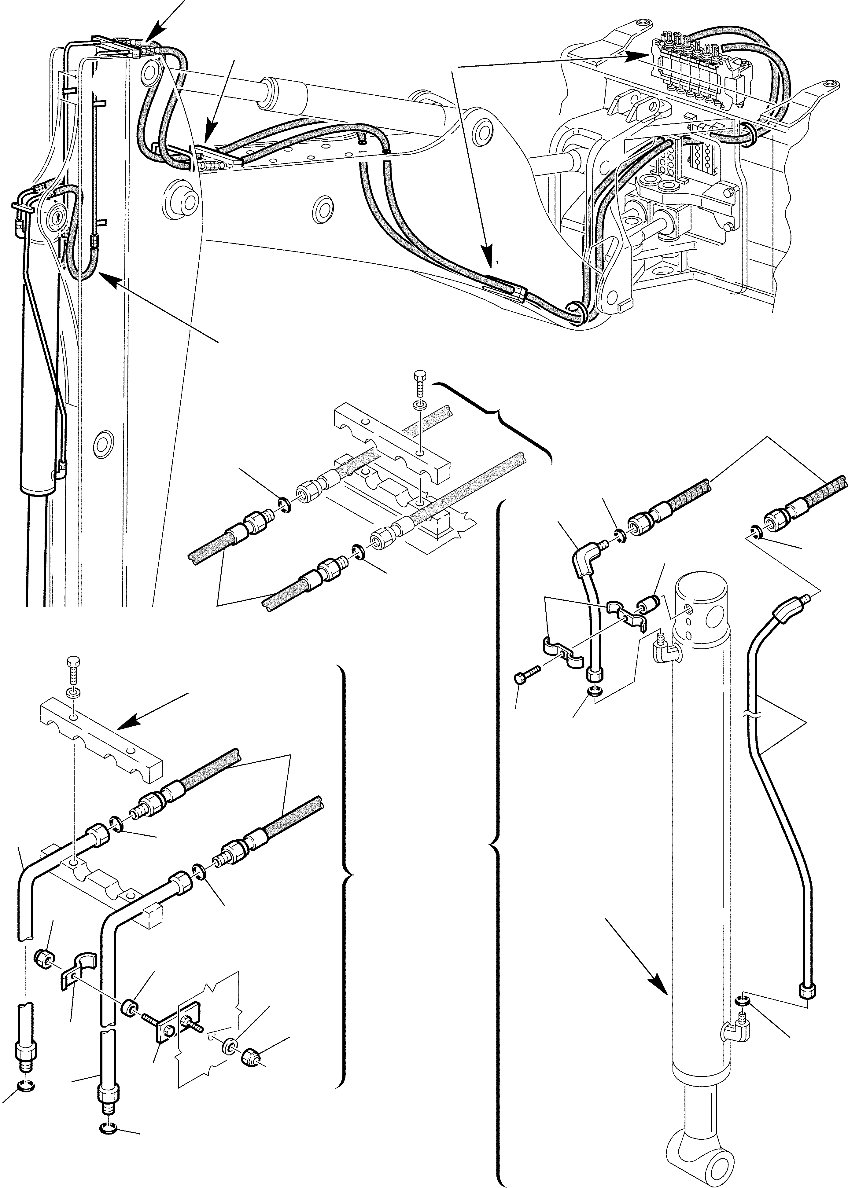 Схема запчастей Komatsu WB91R-2 - ГИДРОЛИНИЯ (ЦИЛИНДР КОВША) (ФИКСИР. РУКОЯТЬ) ГИДРАВЛИКА РАБОЧЕЕ ОБОРУДОВАНИЕ