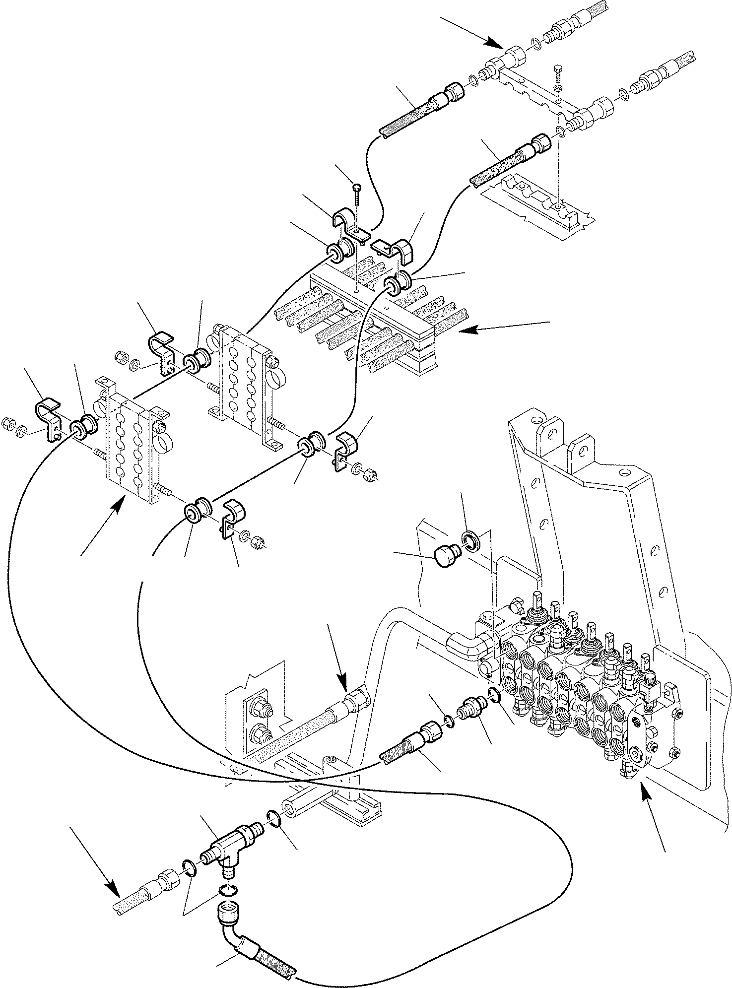 Схема запчастей Komatsu WB91R-2 - ГИДРОЛИНИЯ (МОЛОТ) (/) ГИДРАВЛИКА РАБОЧЕЕ ОБОРУДОВАНИЕ
