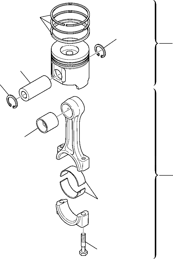 Схема запчастей Komatsu WB93R-5 - ПОРШЕНЬ ДВИГАТЕЛЬ