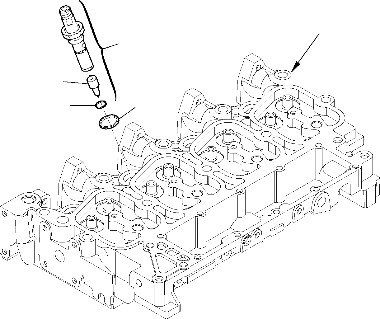 Схема запчастей Komatsu WB93R-5 - ТОПЛИВН. ФОРСУНКА ДВИГАТЕЛЬ