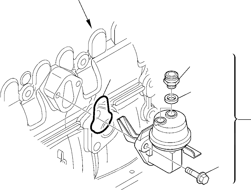 Схема запчастей Komatsu WB93R-5 - ПОДКАЧИВАЮЩ. НАСОС ДВИГАТЕЛЬ