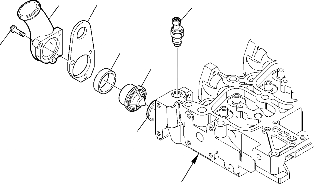 Схема запчастей Komatsu WB93R-5 - TEMPERATURE РЕГУЛЯТОР ДВИГАТЕЛЬ
