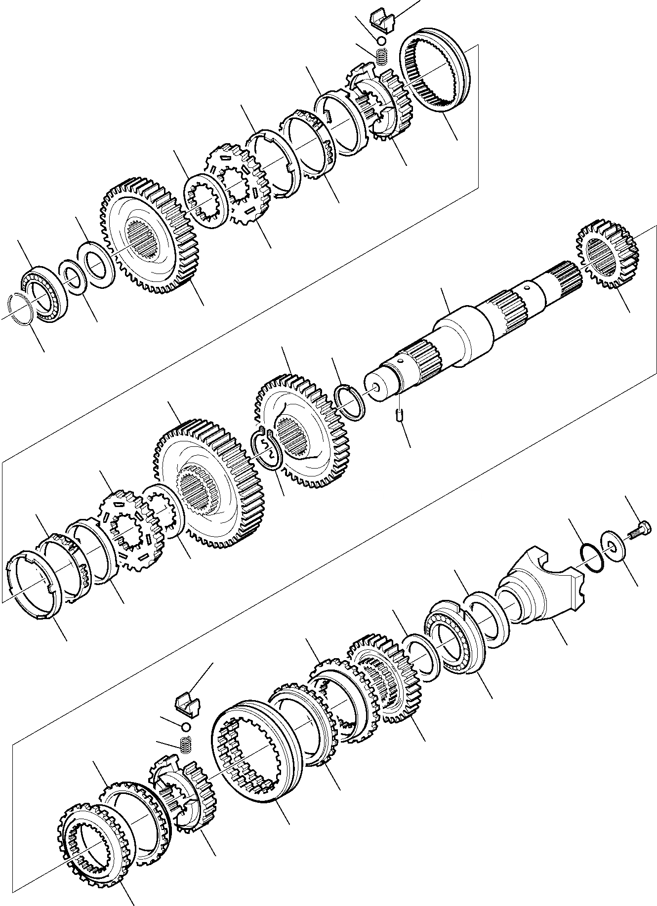 Схема запчастей Komatsu WB93R-5 - ТРАНСМИССИЯ (/) РАМА