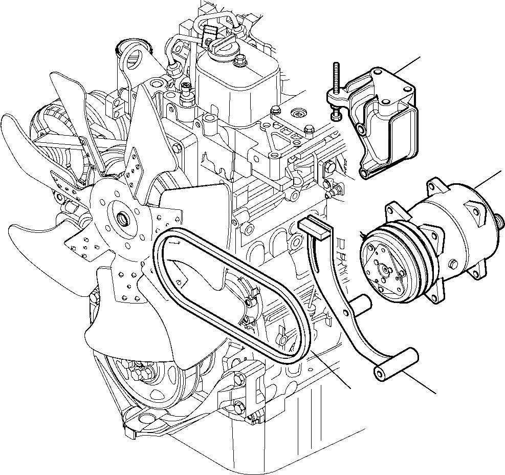 Схема запчастей Komatsu WB93R-5 - КОНДИЦ. СИСТЕМА (/) ЧАСТИ КОРПУСА И КАБИНА