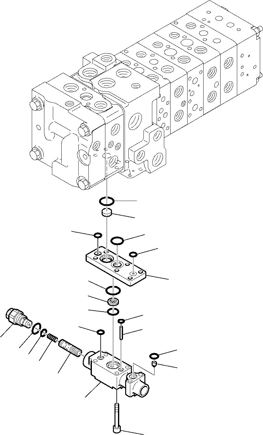 Схема запчастей Komatsu WB93R-5 - 8-СЕКЦИОНН. УПРАВЛЯЮЩ. КЛАПАН (/) ГИДРАВЛИКА РАБОЧЕЕ ОБОРУДОВАНИЕ