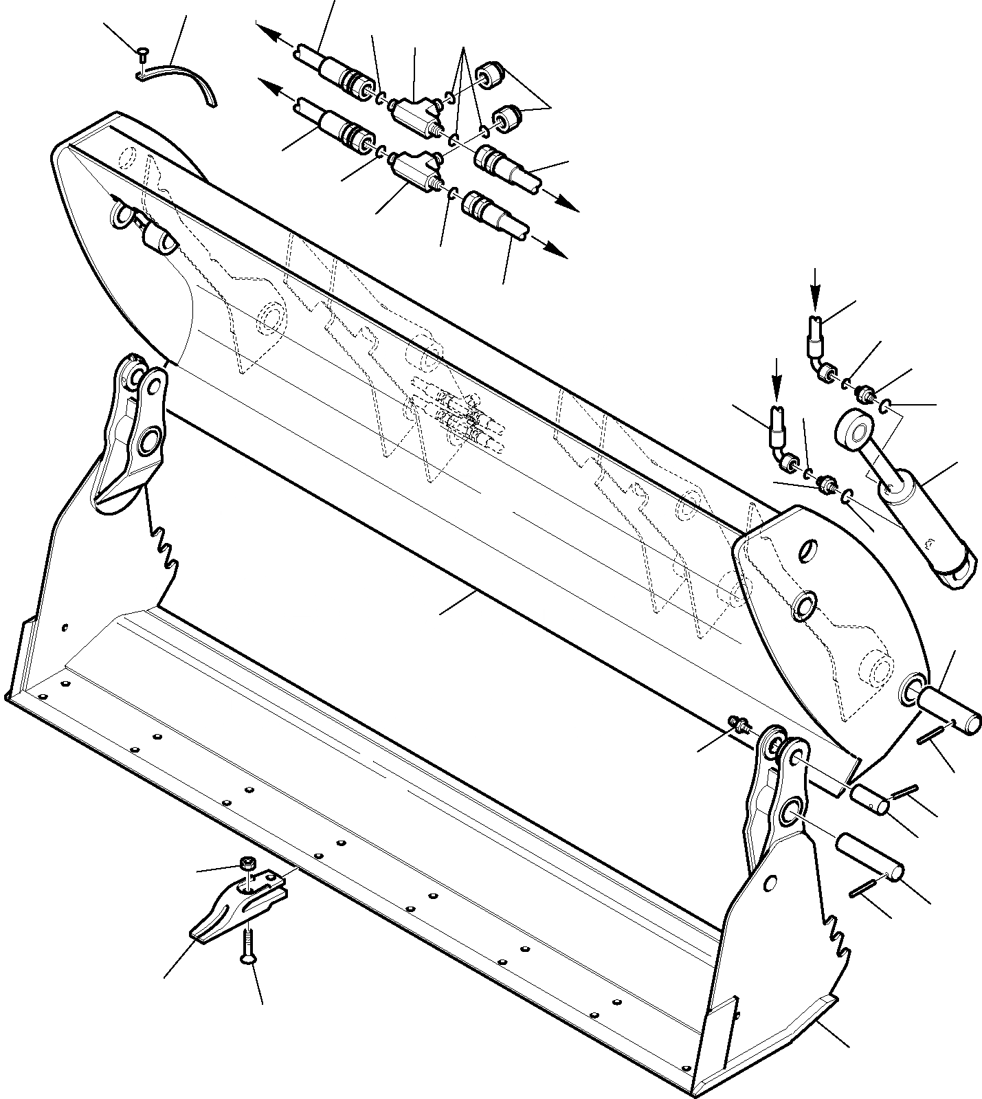 Схема запчастей Komatsu WB93R-5 - КОВШ - [4 В 1] РАБОЧЕЕ ОБОРУДОВАНИЕ