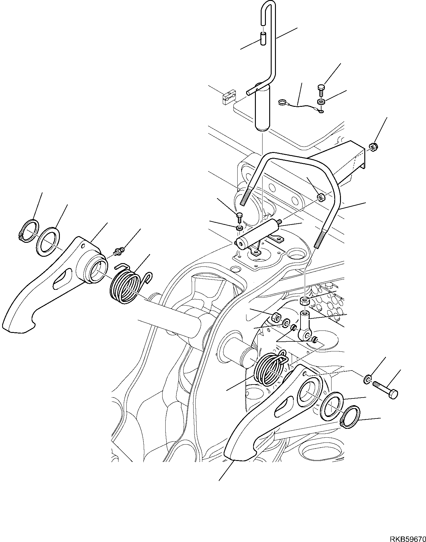 Схема запчастей Komatsu WB93R-5E0 - БЛОКИР. СТРЕЛЫ СИСТЕМА РАБОЧЕЕ ОБОРУДОВАНИЕ