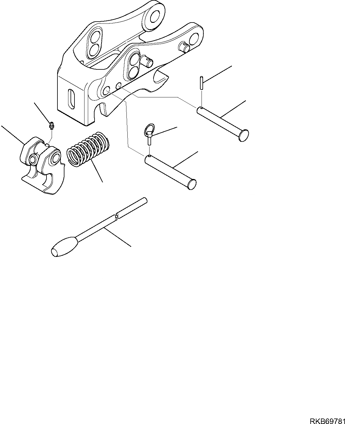 Схема запчастей Komatsu WB93R-5E0 - ЭКСКАВАТ. БЫСТРОСЪЕМН. МЕХ-М (/) РАБОЧЕЕ ОБОРУДОВАНИЕ