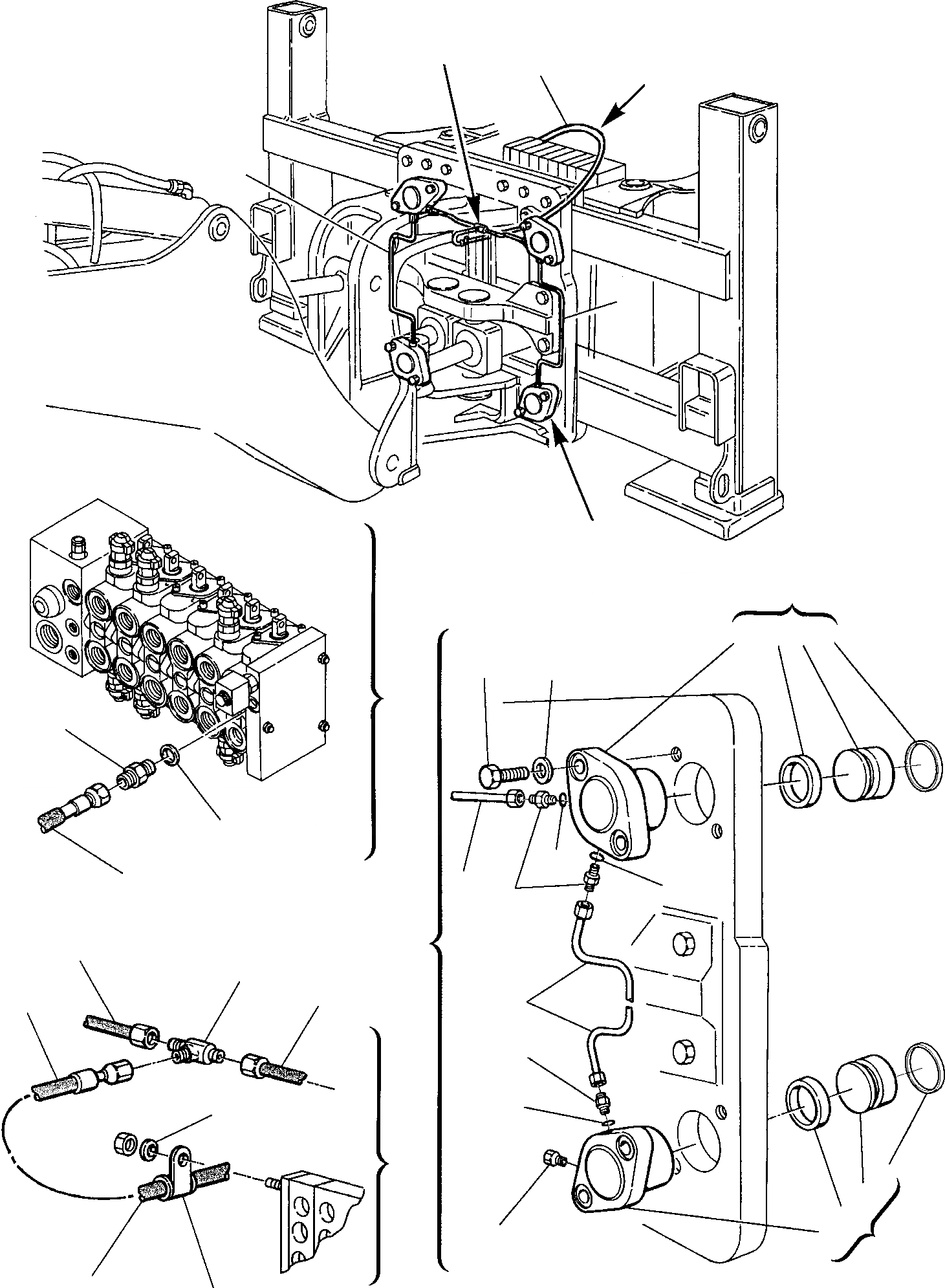 Схема запчастей Komatsu WB93R-2 - ГИДРОЛИНИЯ (БЛОК. ЦИЛИНДР) ГИДРАВЛИКА РАБОЧЕЕ ОБОРУДОВАНИЕ