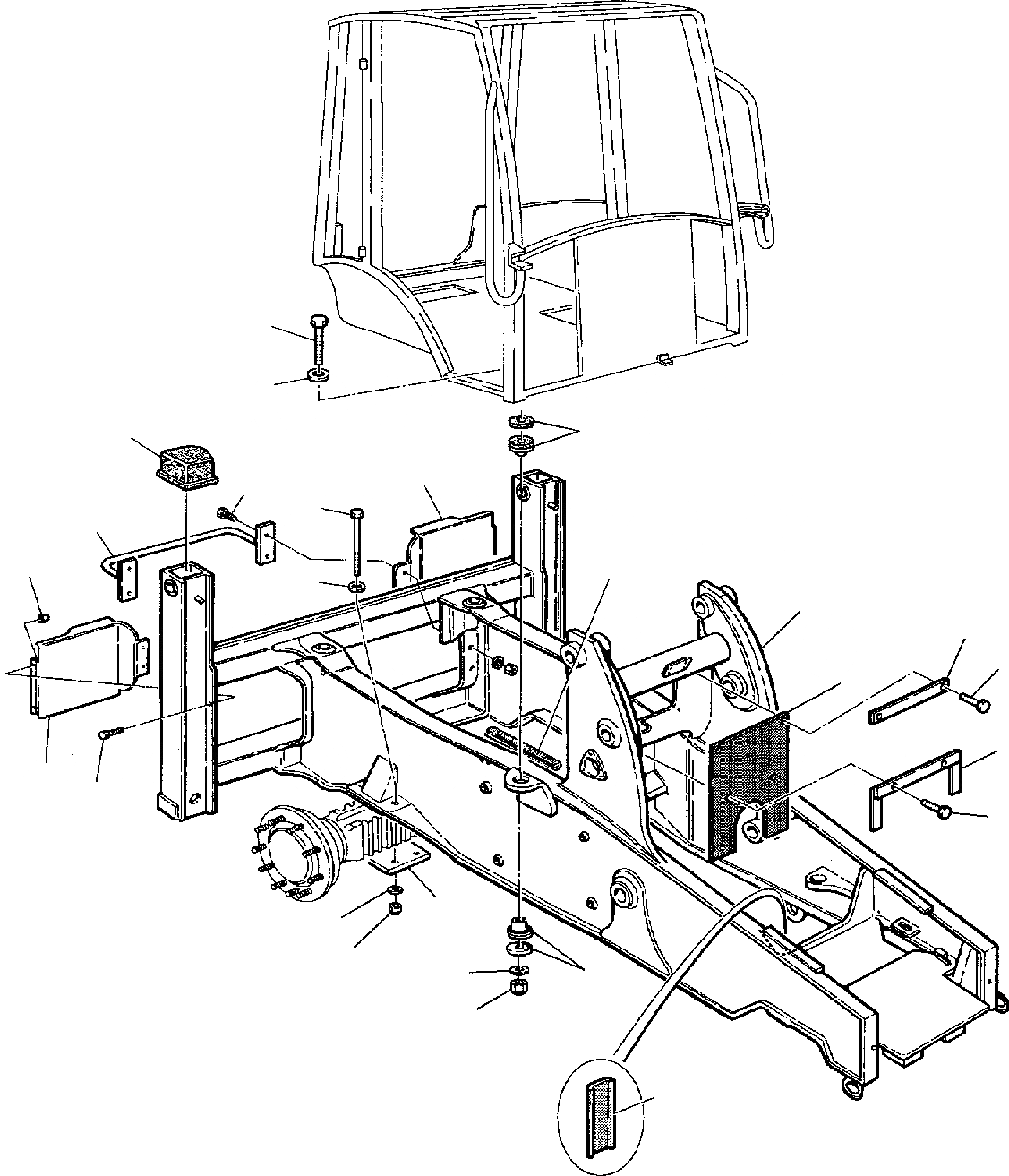 Схема запчастей Komatsu WB93R-2 - РАМА РАМА