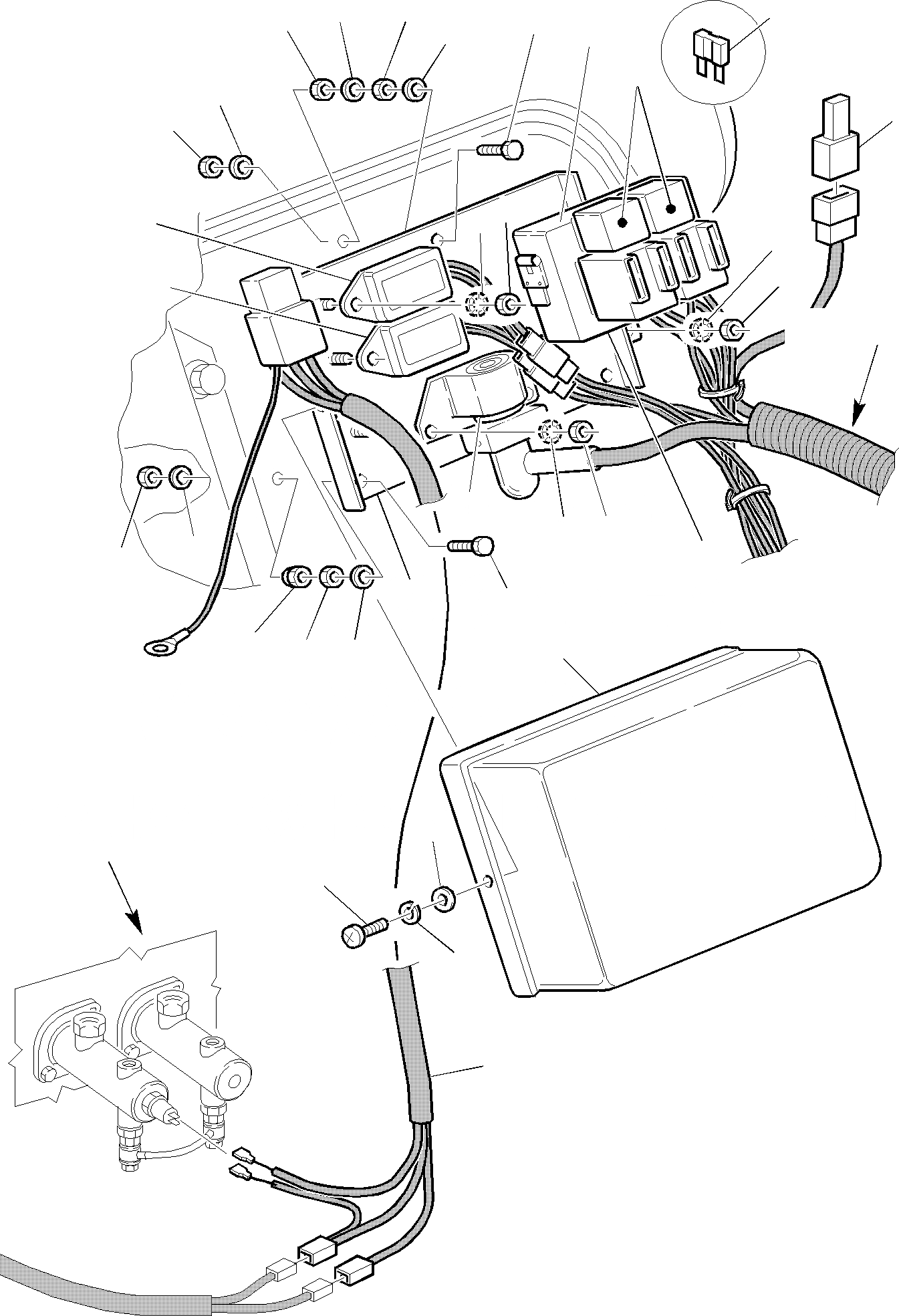 Схема запчастей Komatsu WB93R-2 - ЭЛЕКТРИКА (/) КОМПОНЕНТЫ ДВИГАТЕЛЯ И ЭЛЕКТРИКА